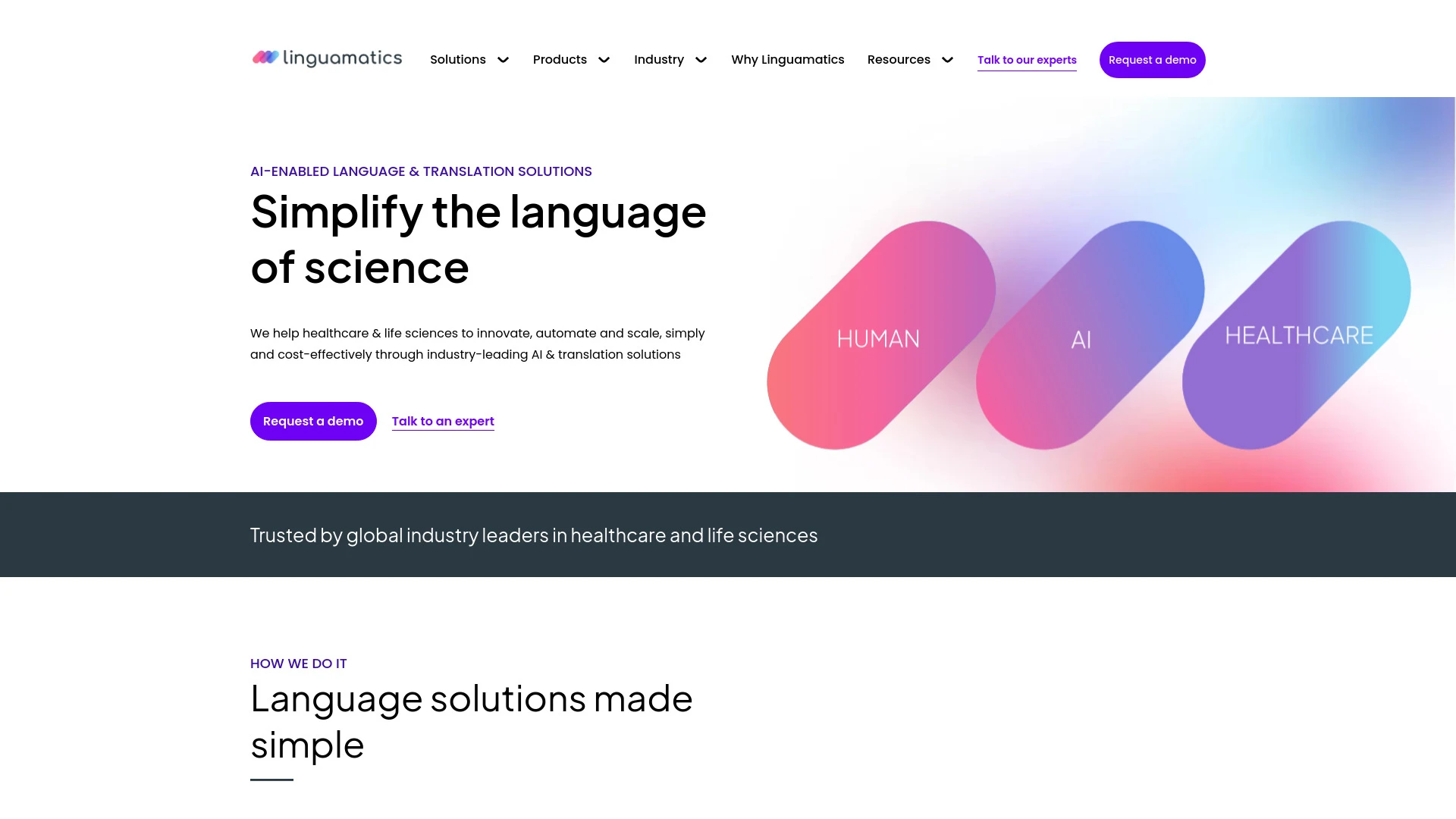 Linguamatics website preview