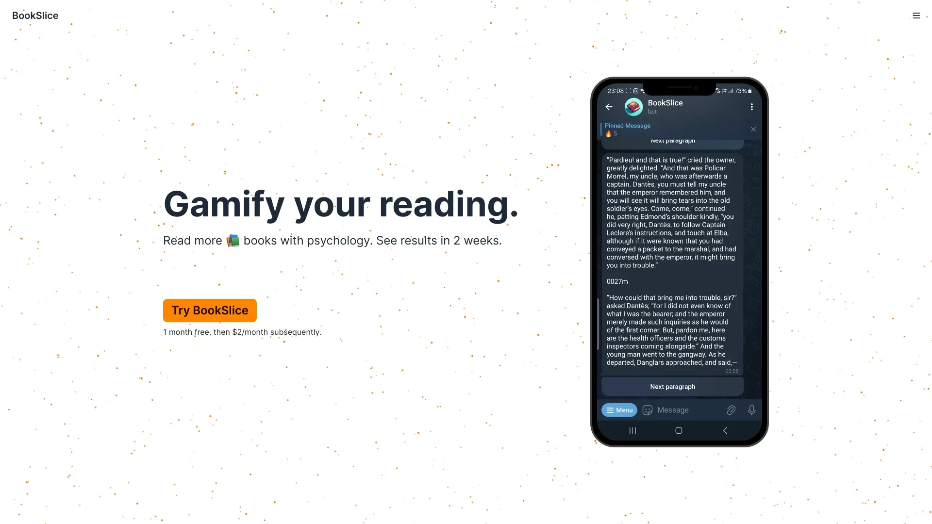 BookSlice website preview