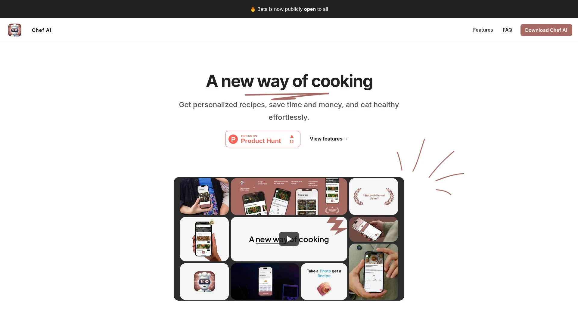 Chef AI website preview