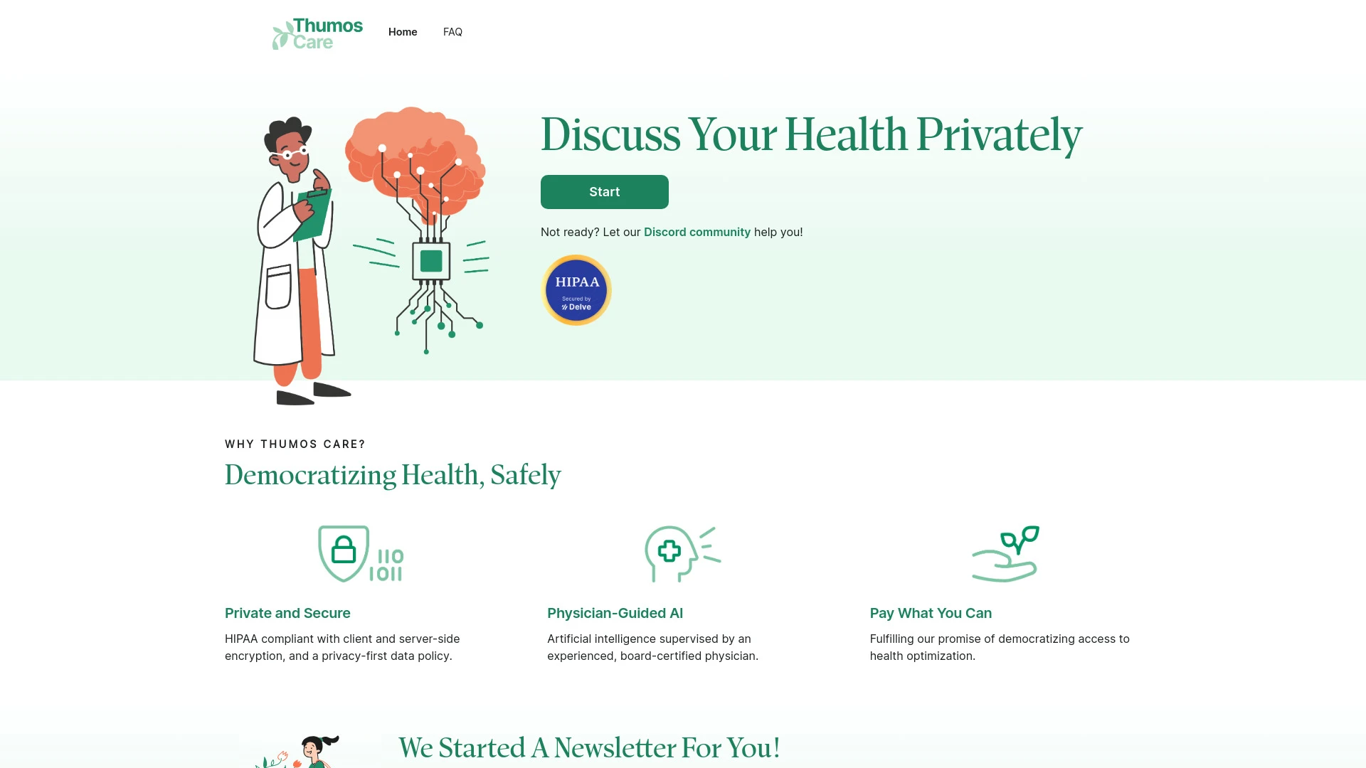 Thumos Care website preview