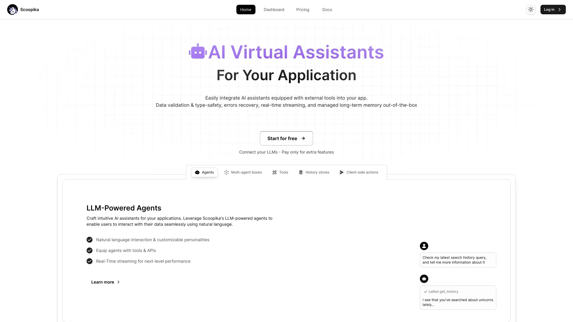 Scoopika website preview
