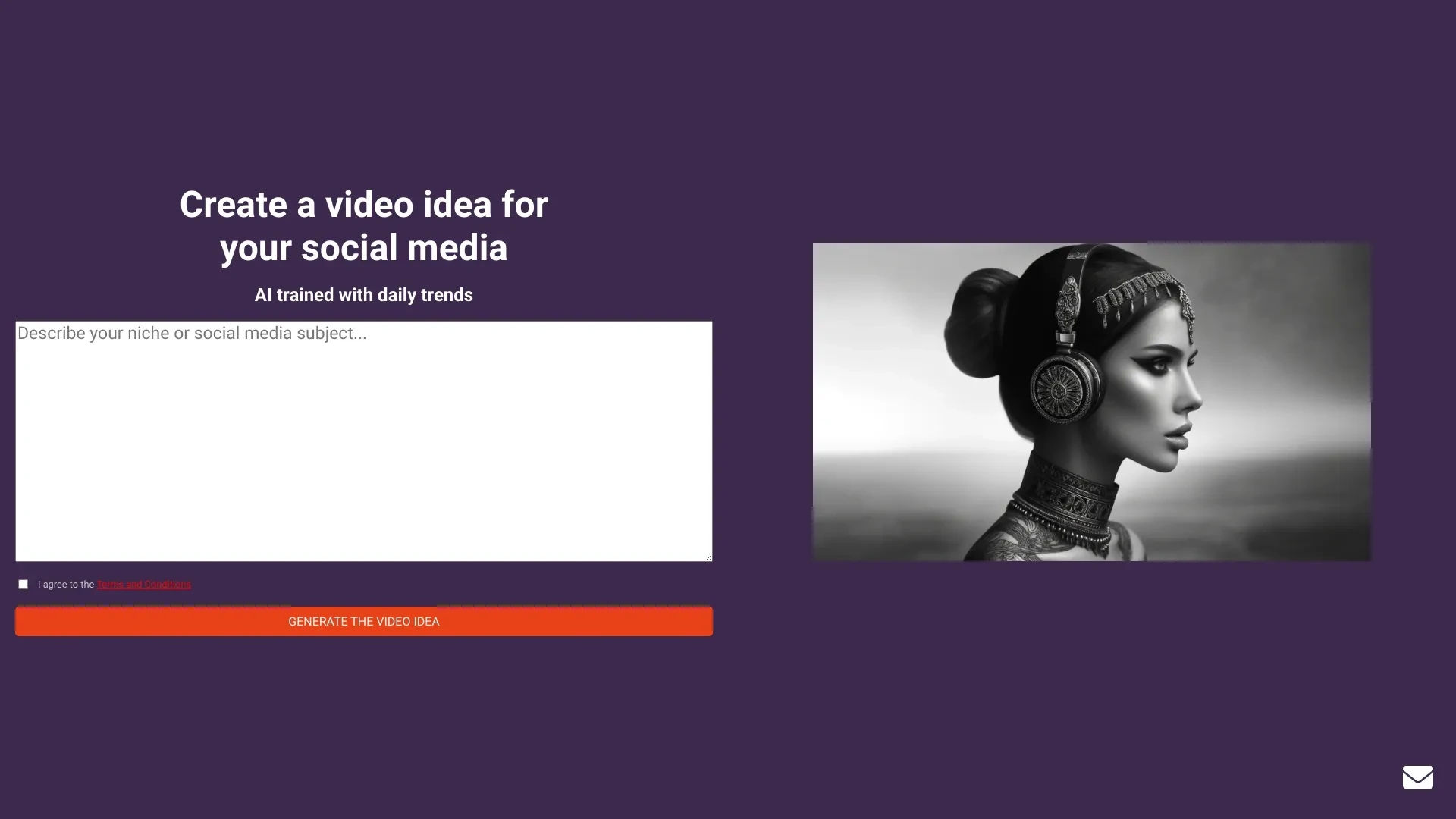 Trend Video Idea Generator website preview