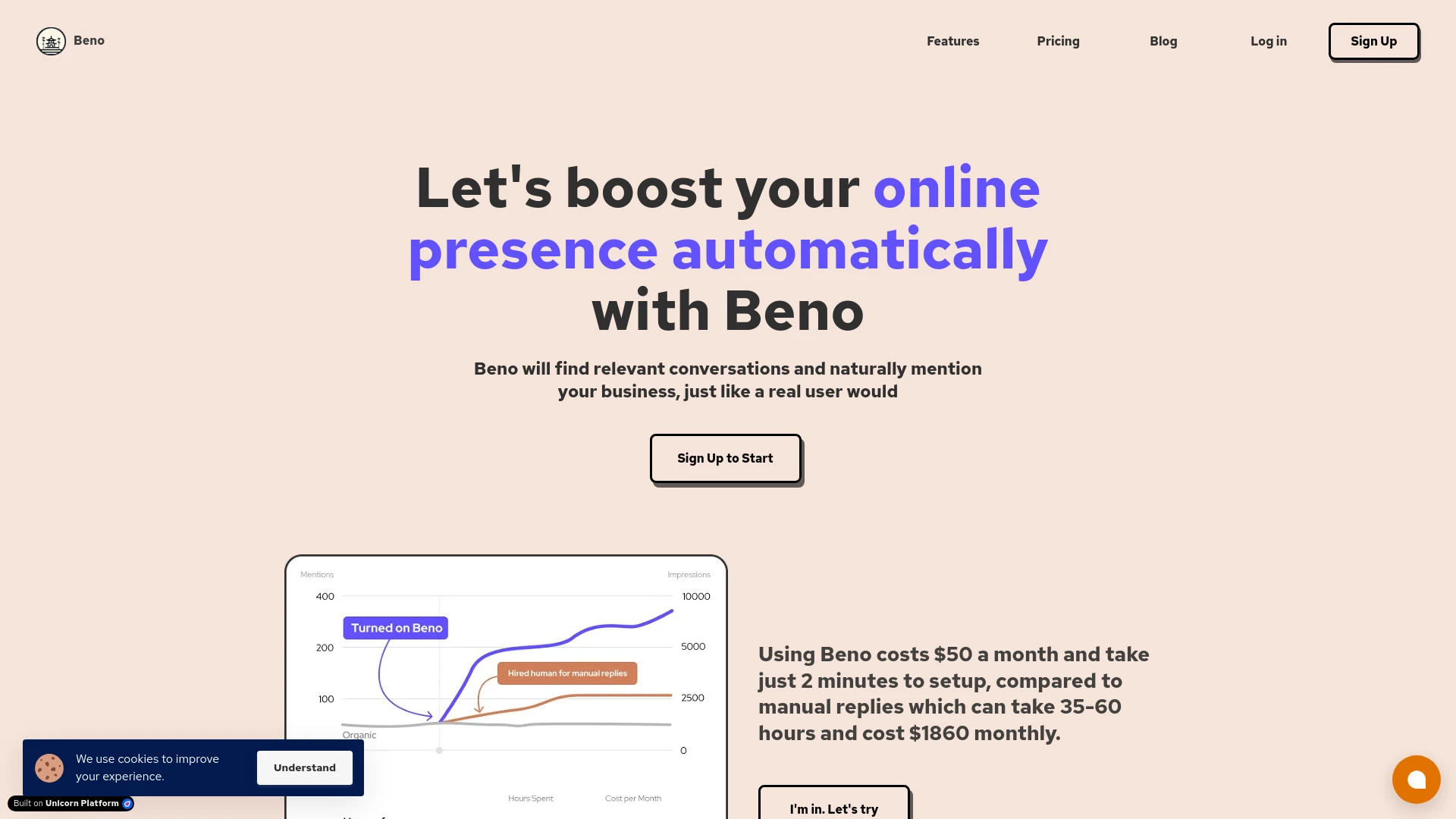 Beno website preview