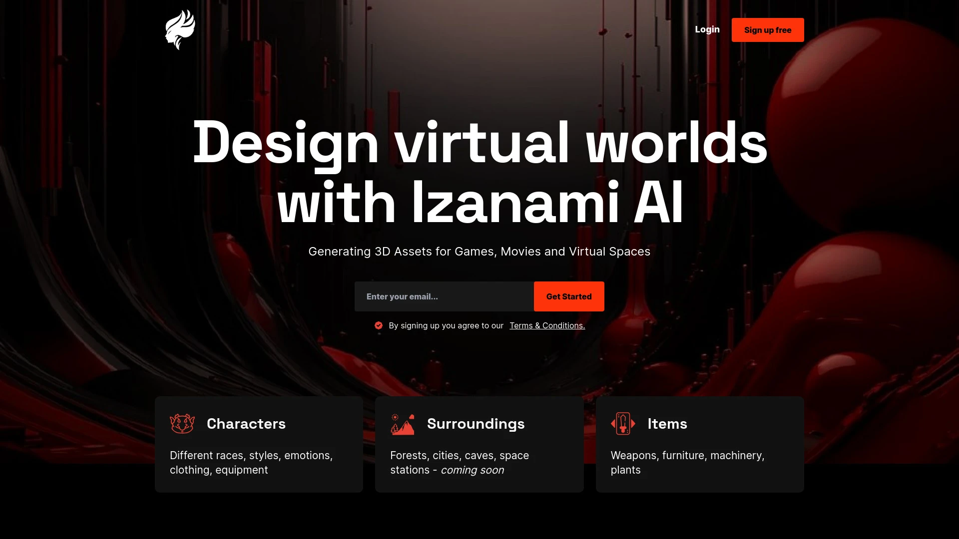 IzanamiAI website preview