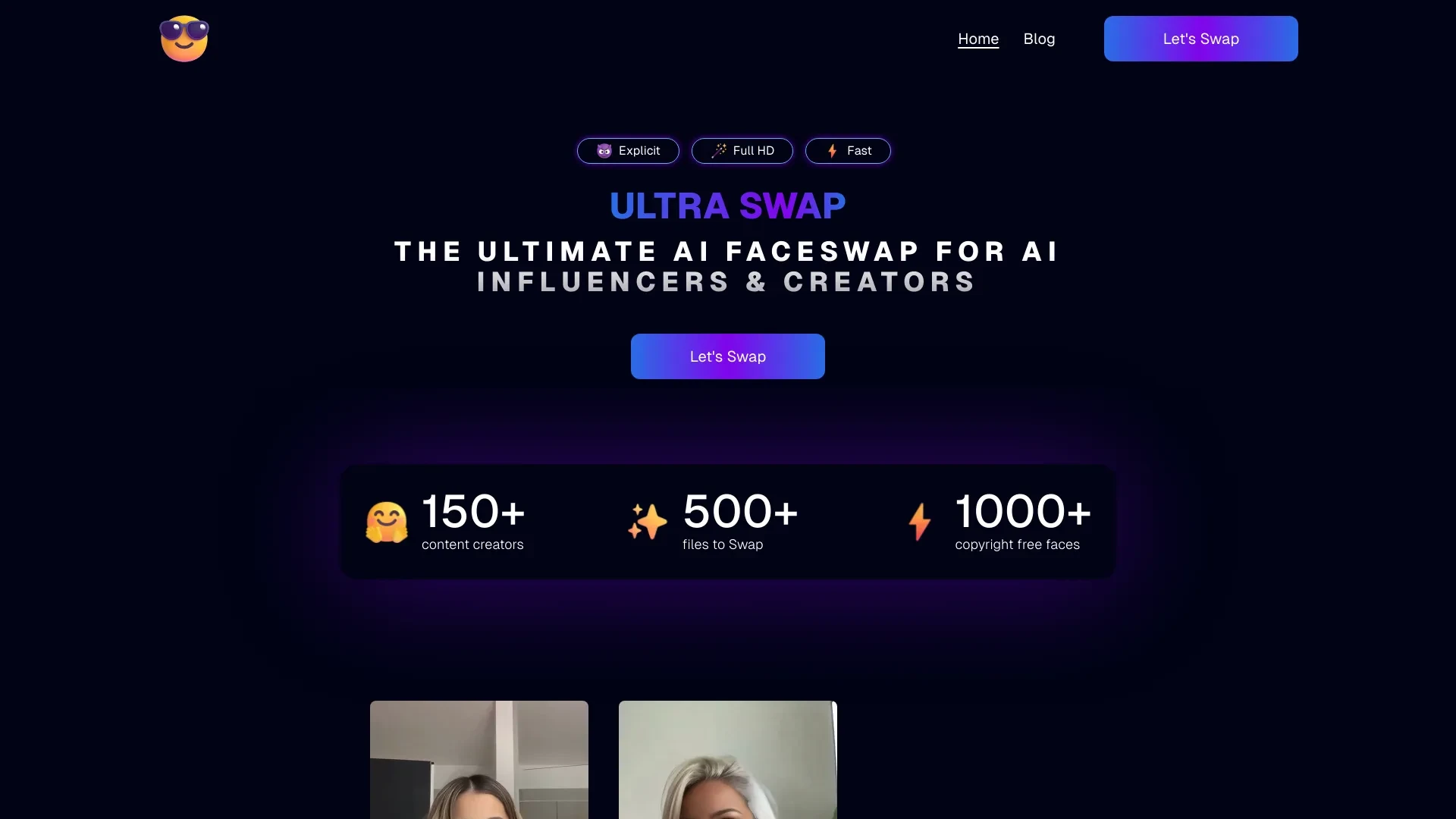 UltraSwap website preview