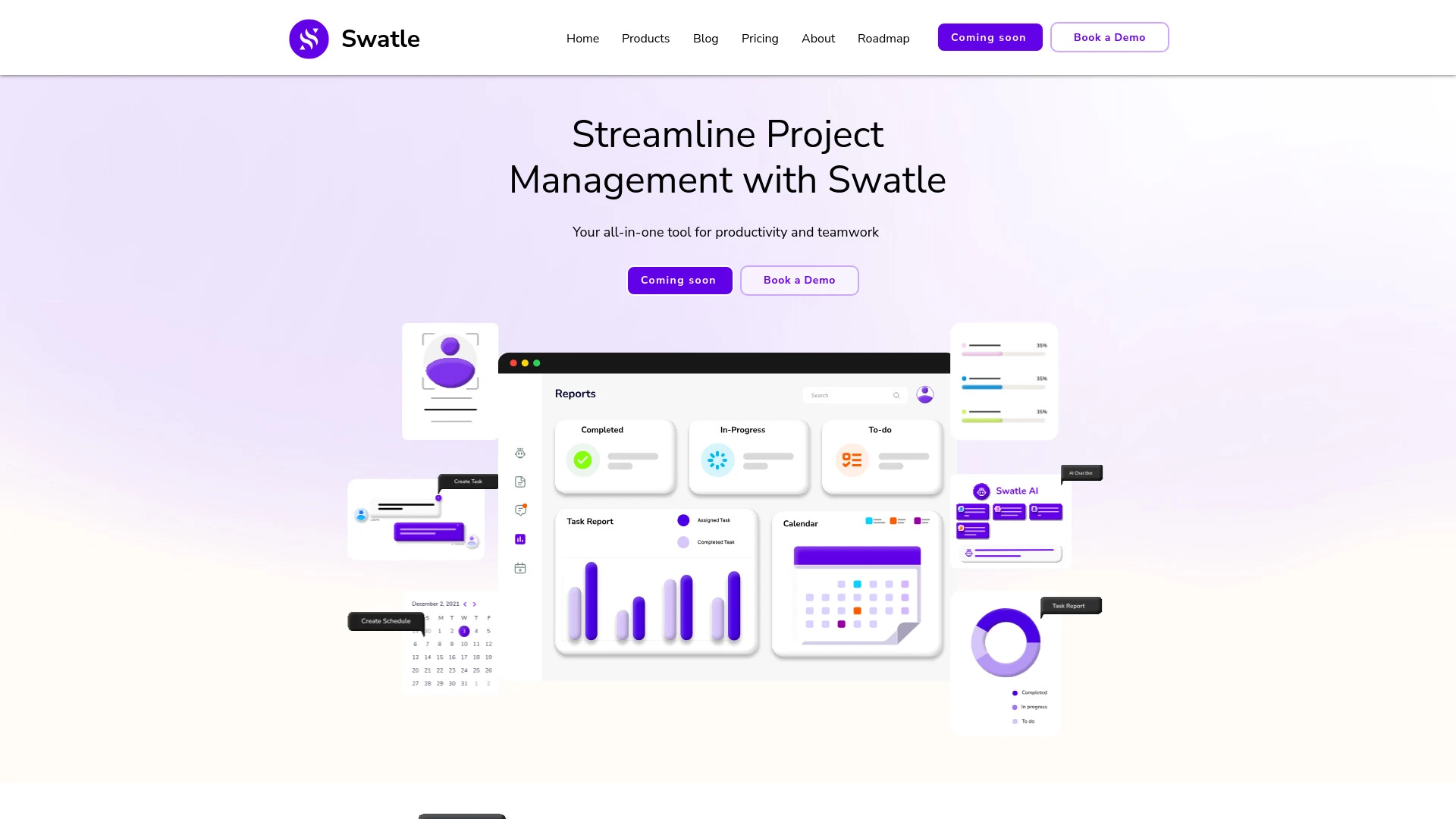 Swatle AI-powered Task Management Platform website preview