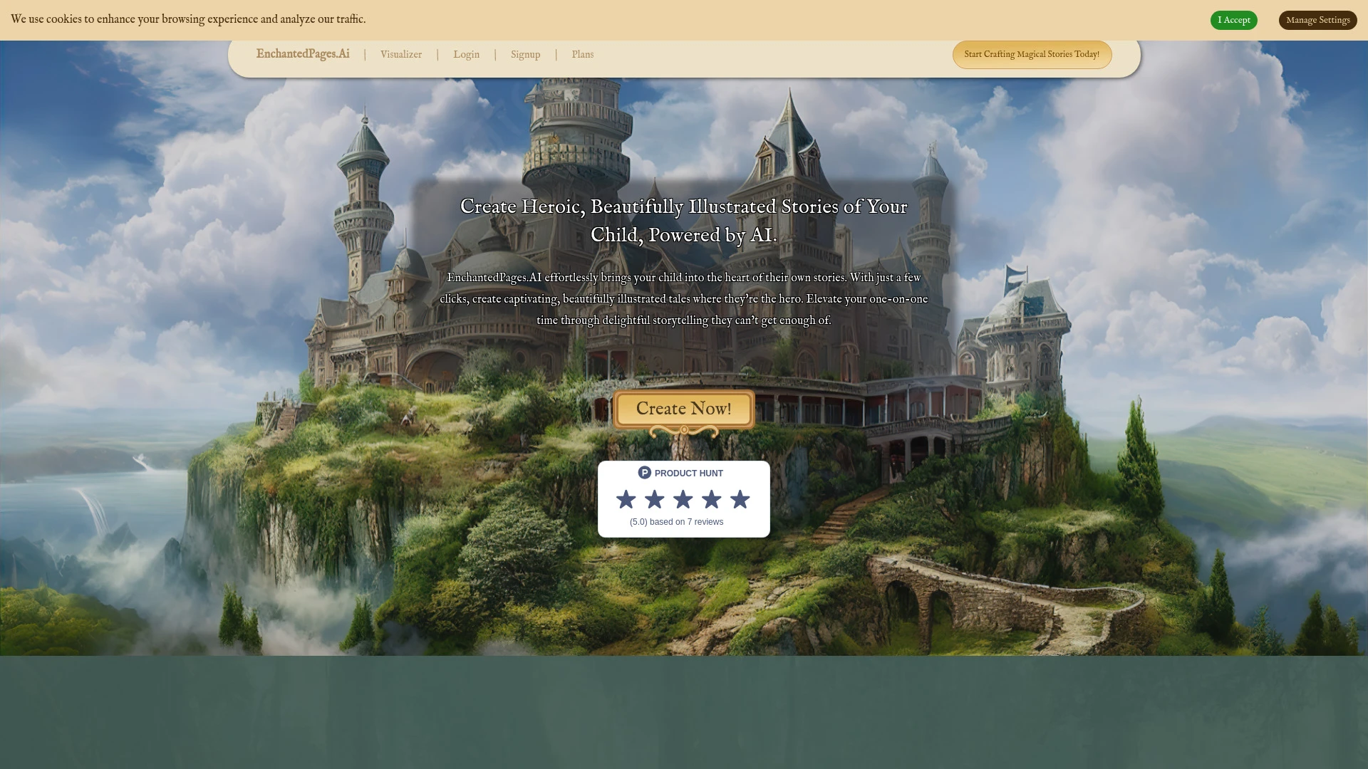 EnchantedPages.ai website preview