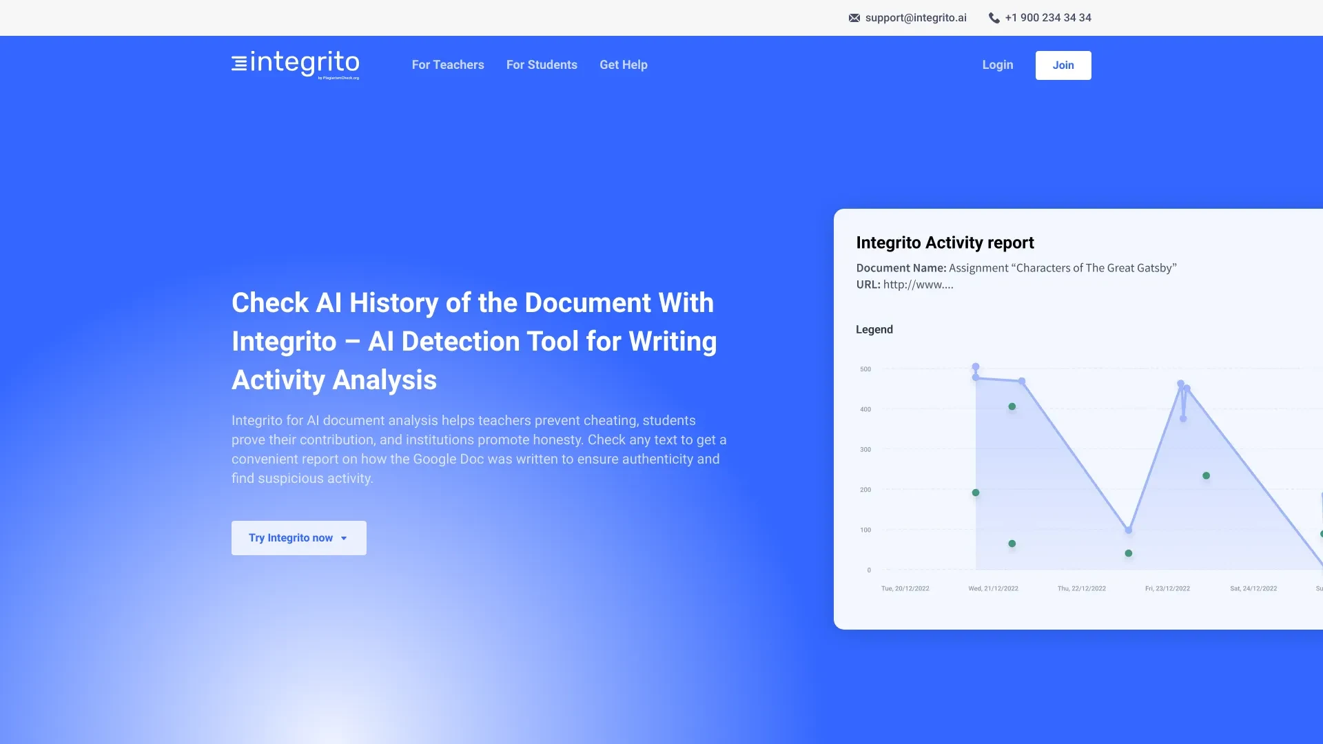 Integrito website preview
