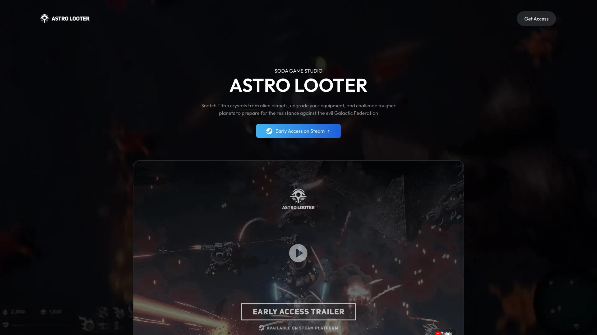 Astro Looter website preview