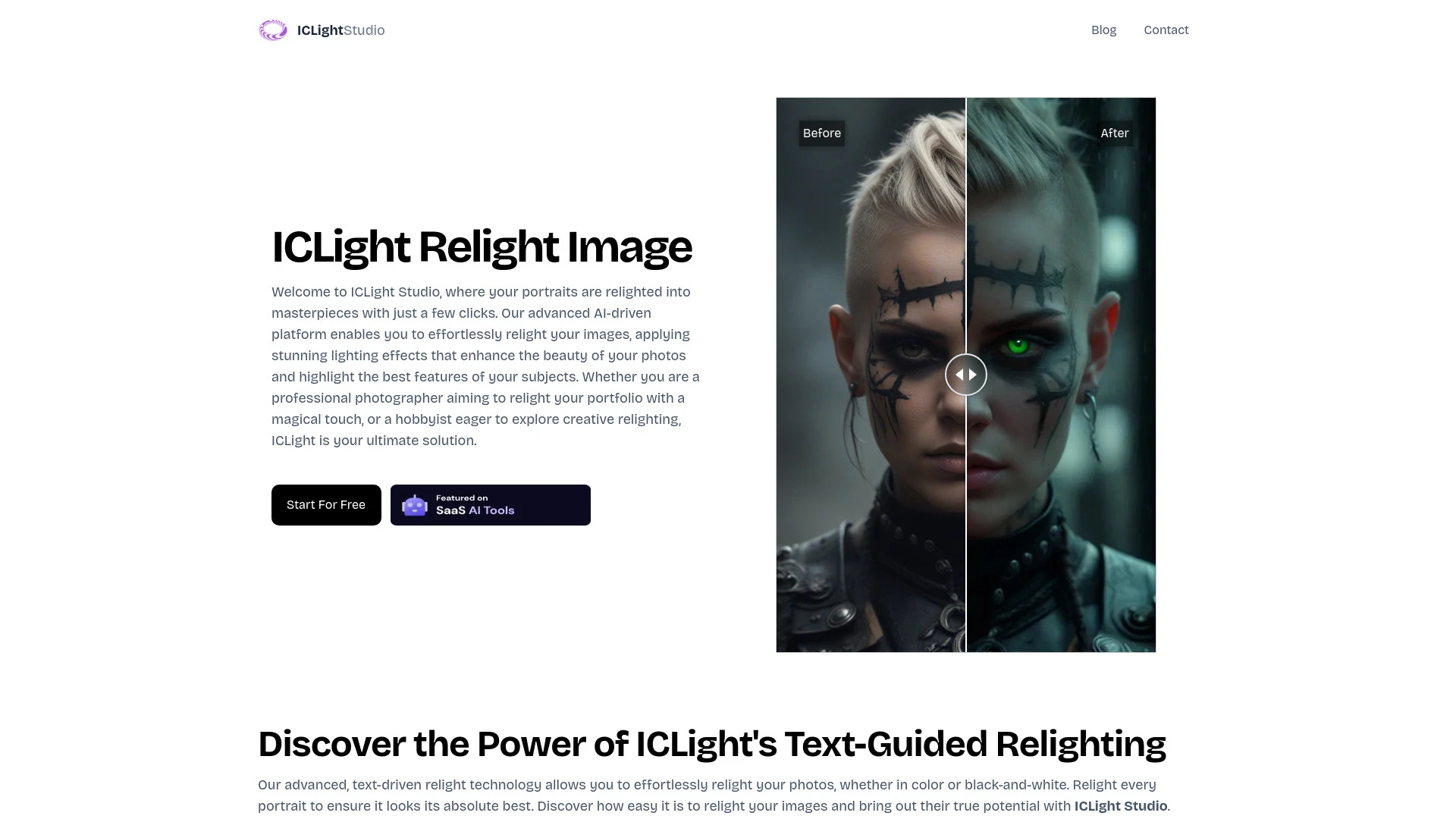 ICLight Studio website preview