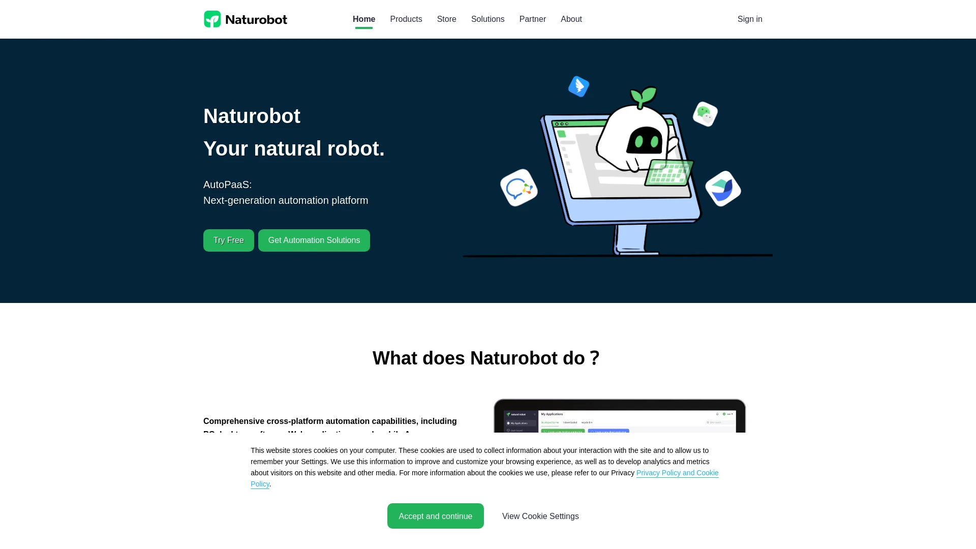 Naturobot website preview