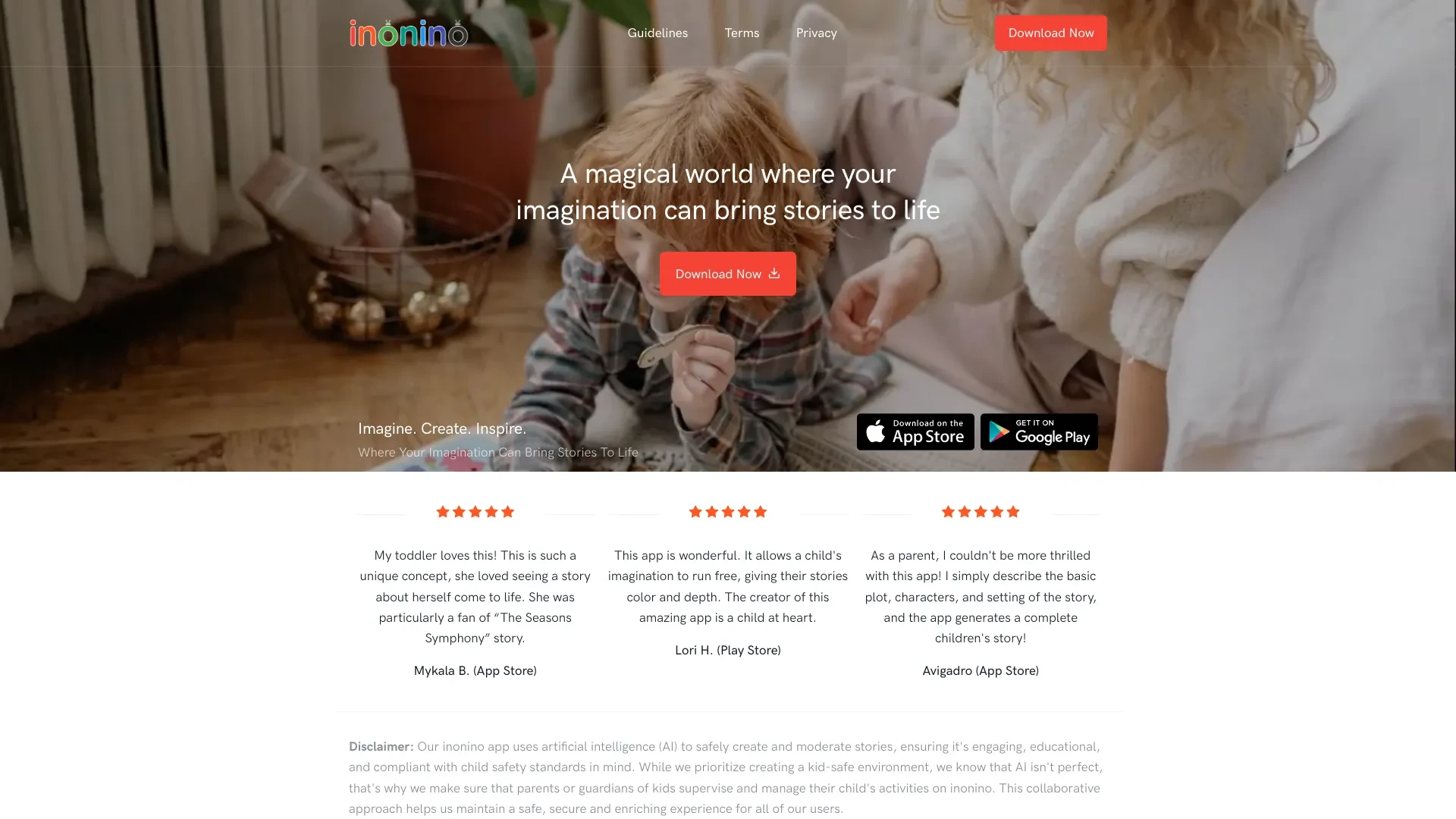 inonino website preview