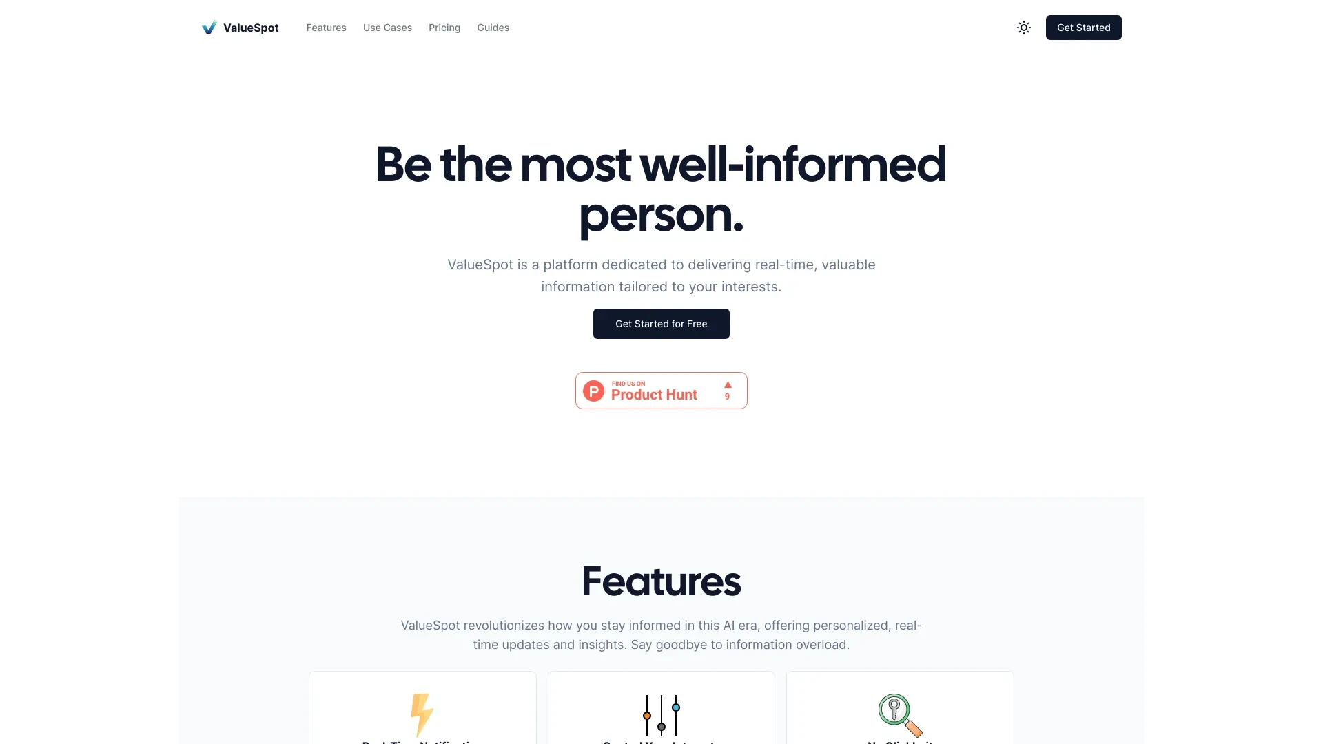 ValueSpot website preview