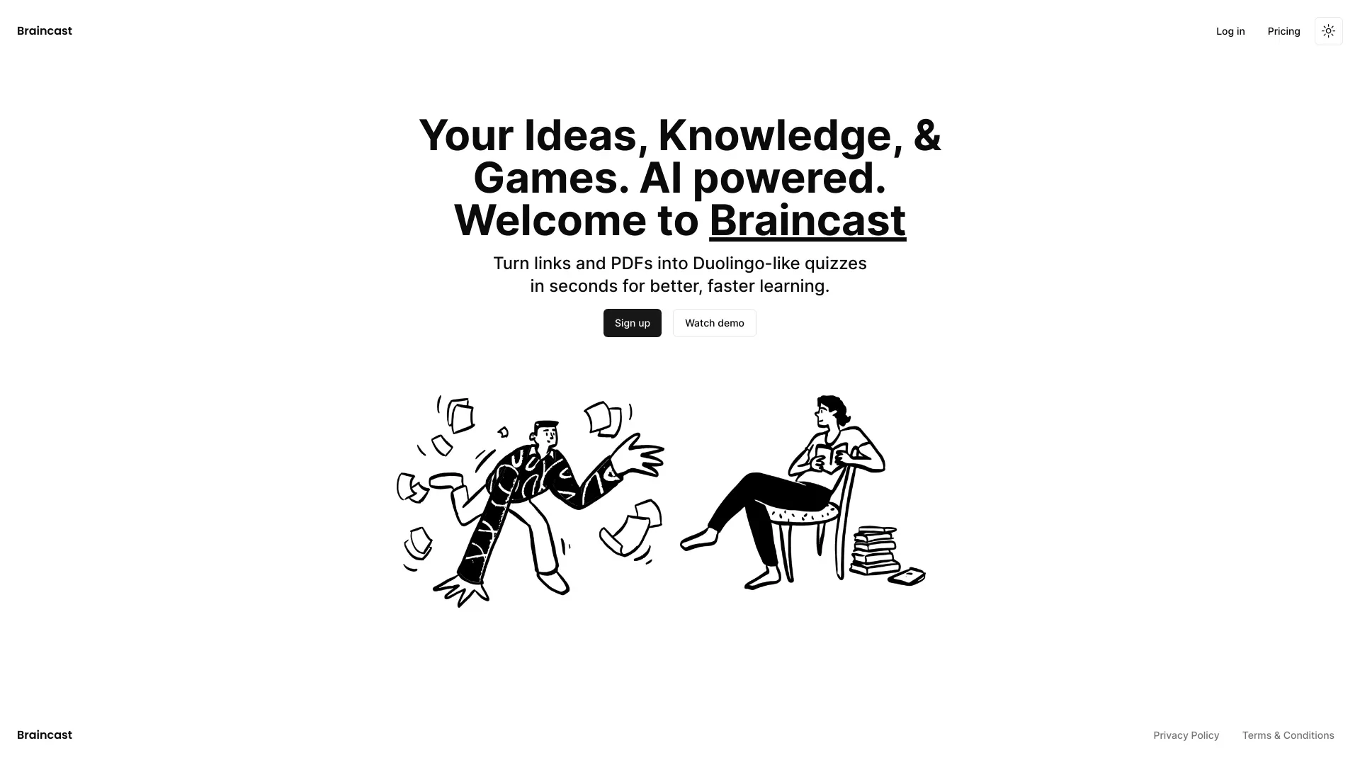 Braincast website preview