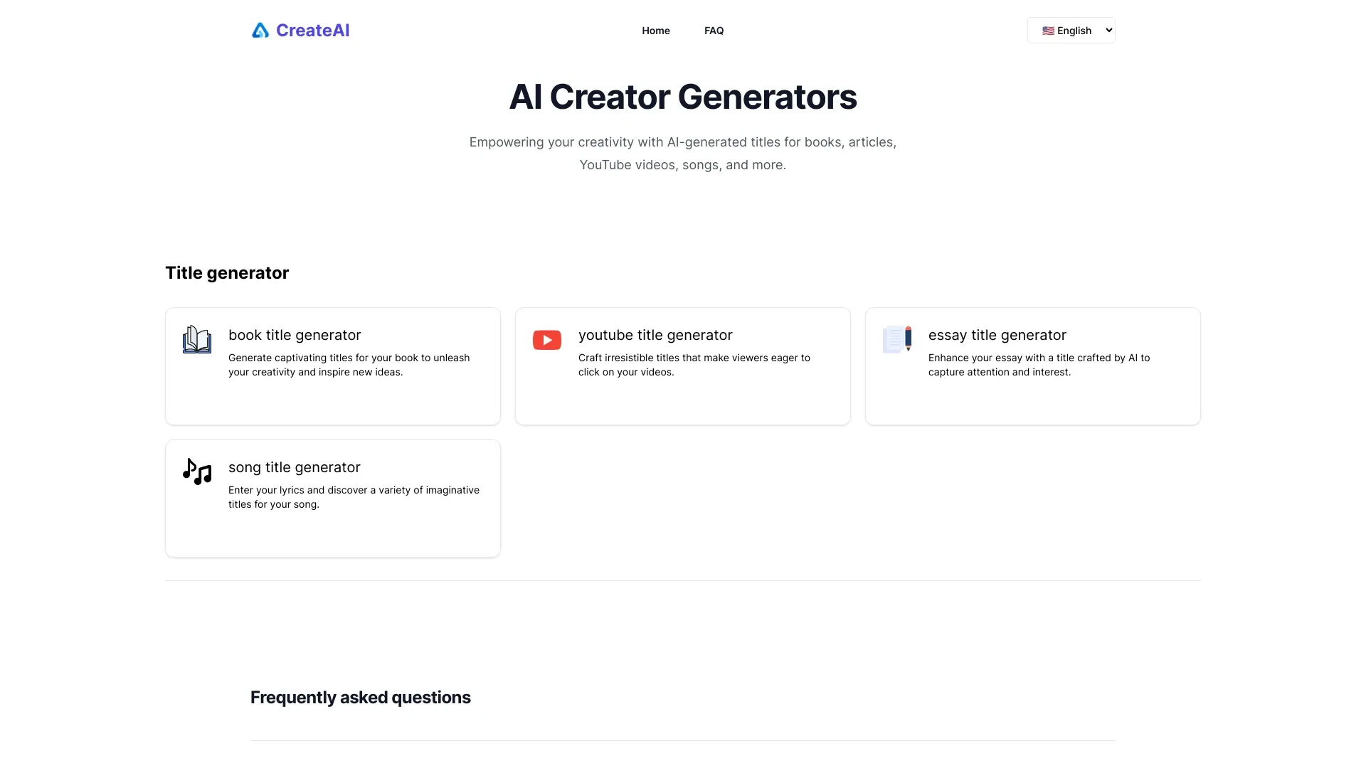 CreateAi website preview