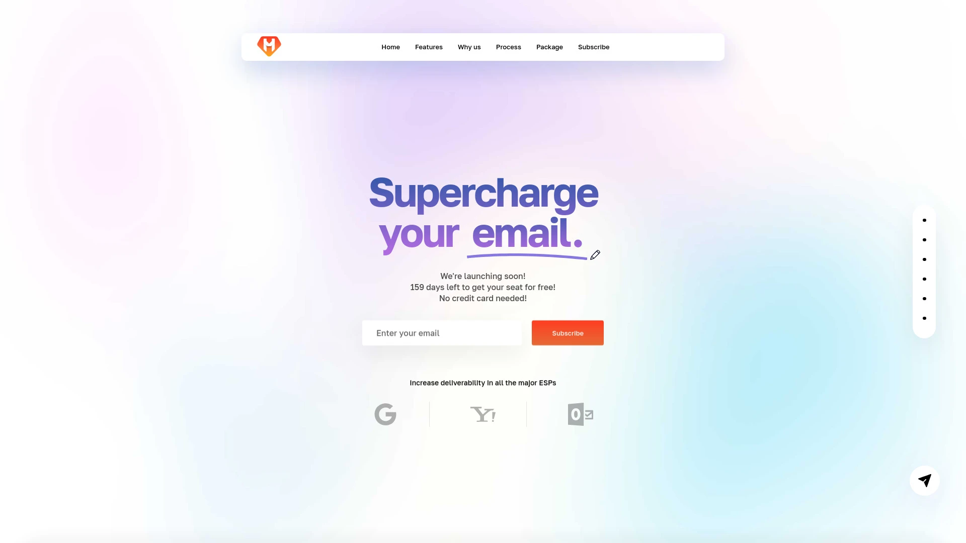 MailHero website preview