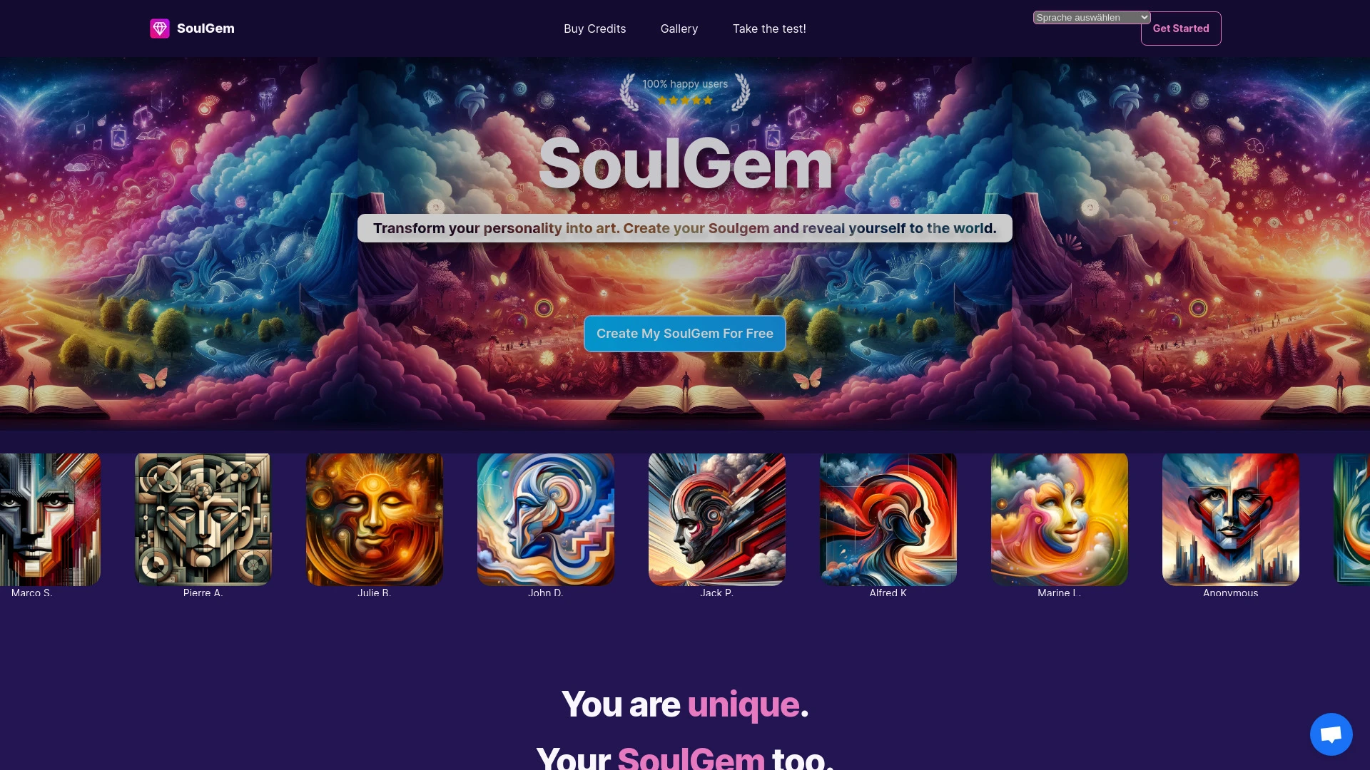 SoulGem website preview