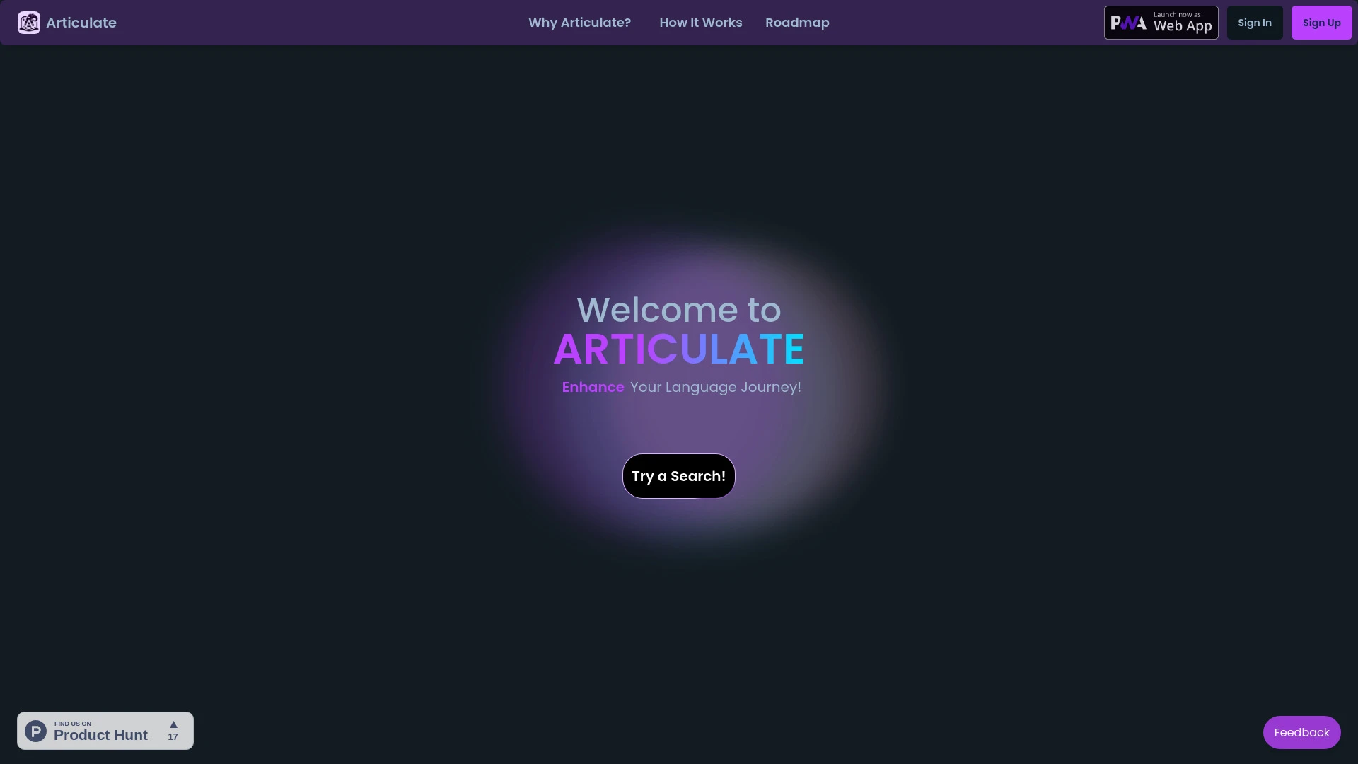 Articulate website preview