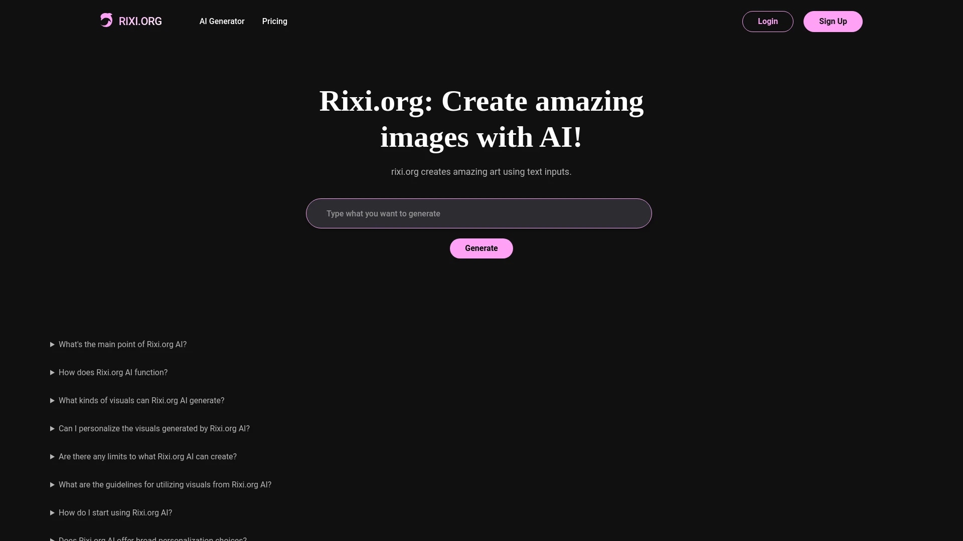 Rixi.org website preview