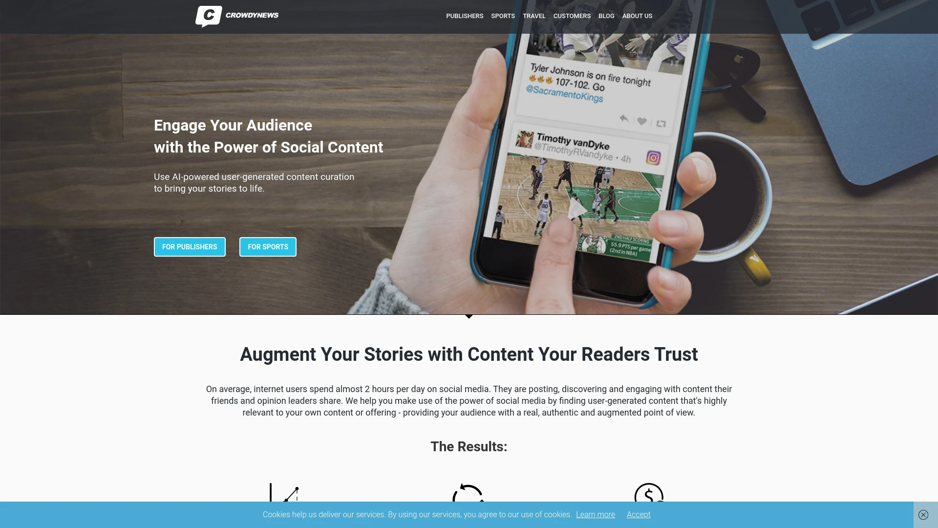 Crowdynews website preview