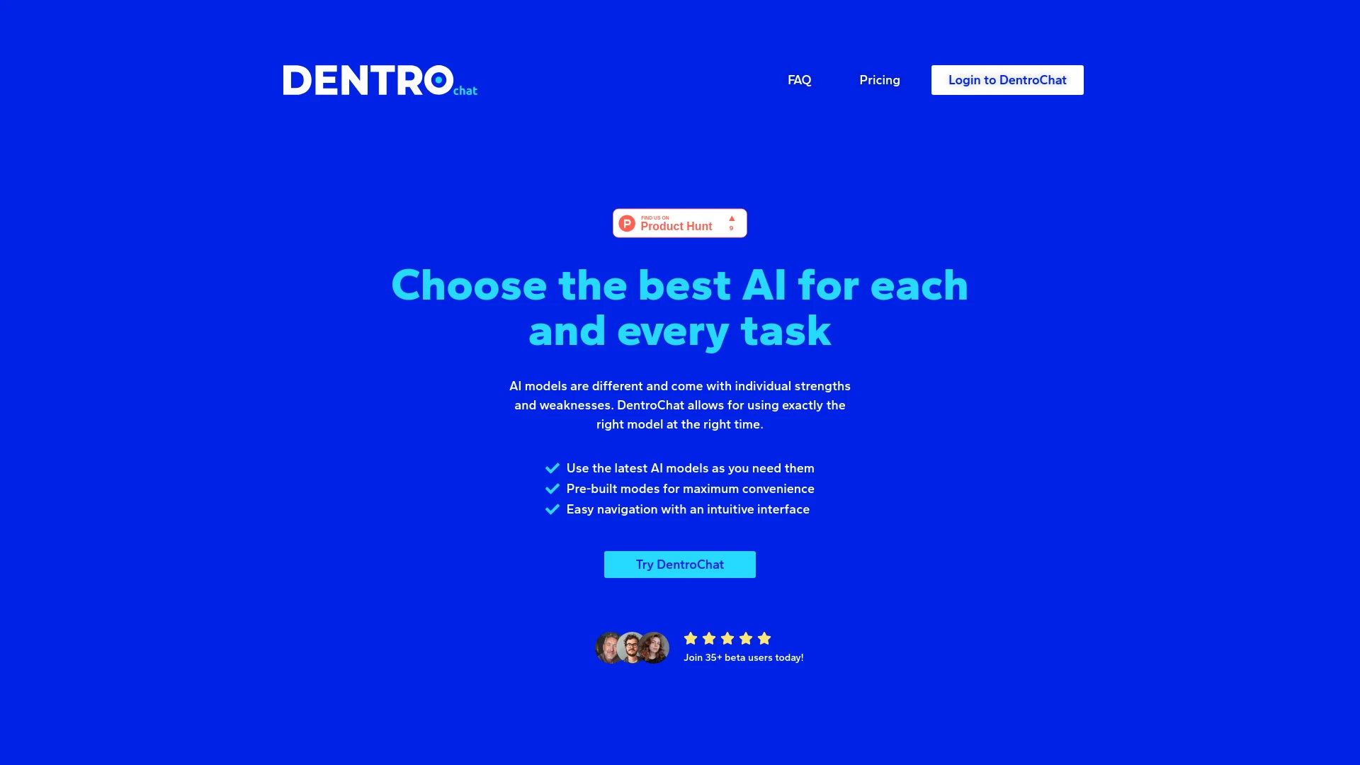 DentroChat website preview