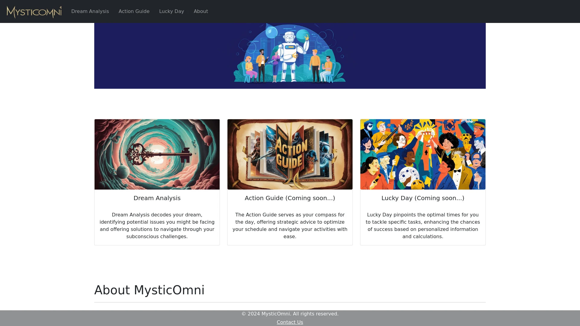 MysticOmni website preview