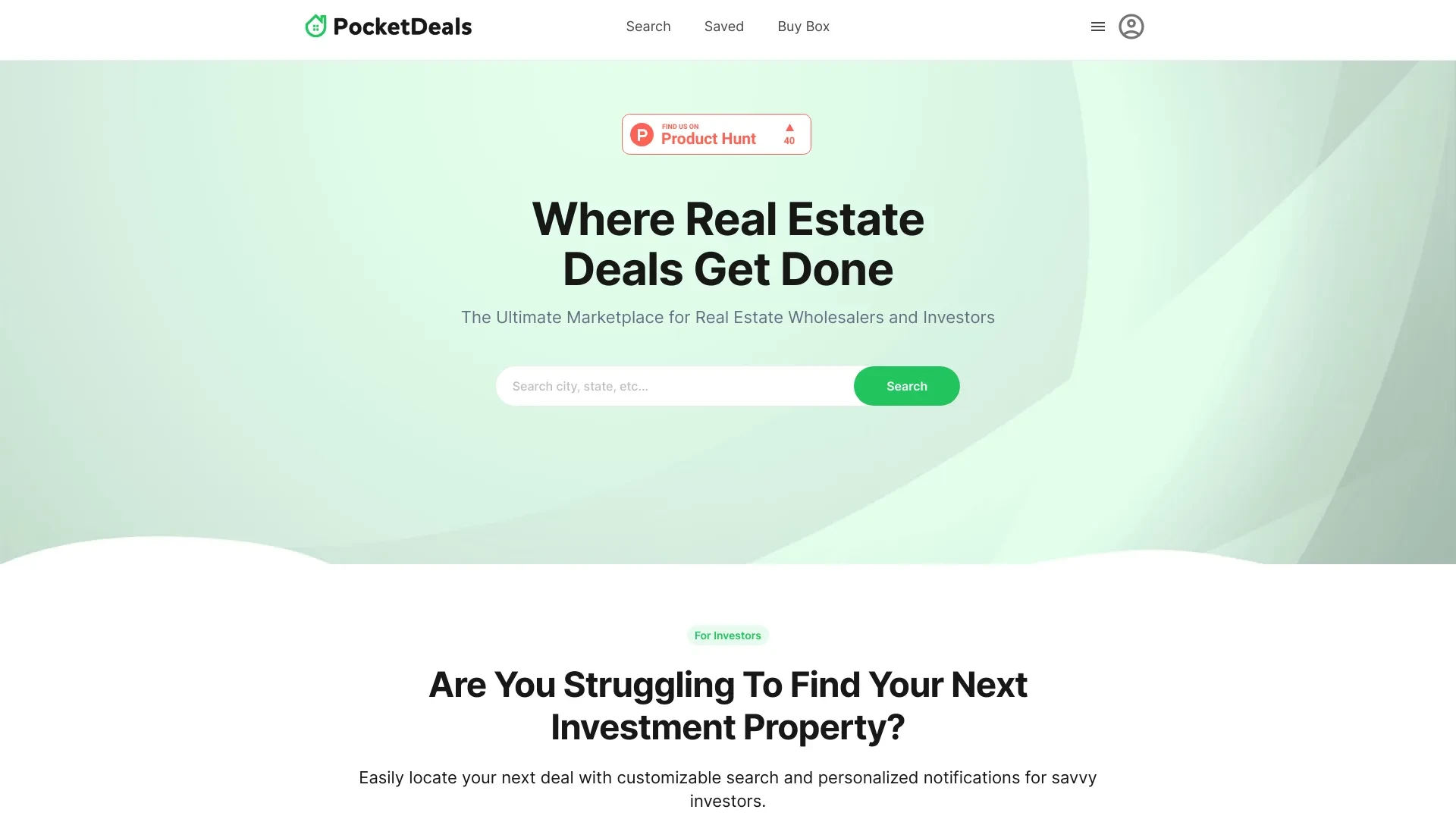 PocketDeals website preview