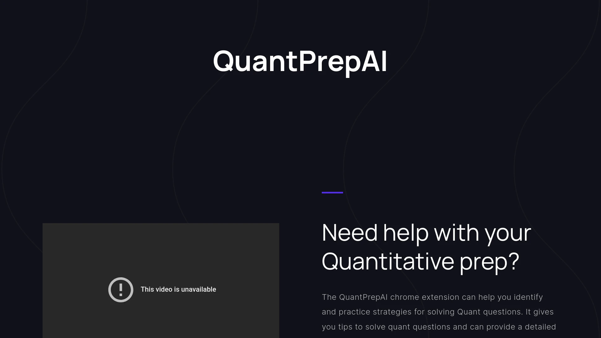 QuantPrepAI website preview