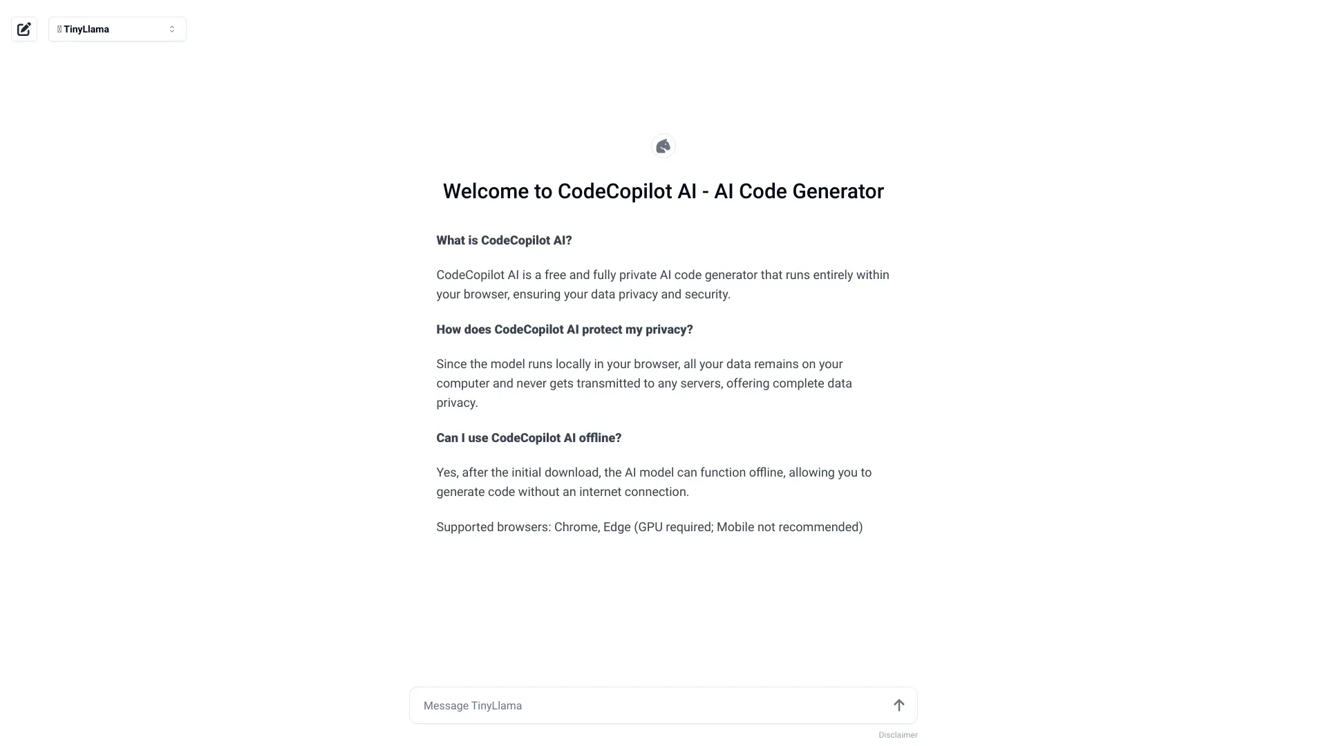 CodeCopilot AI website preview