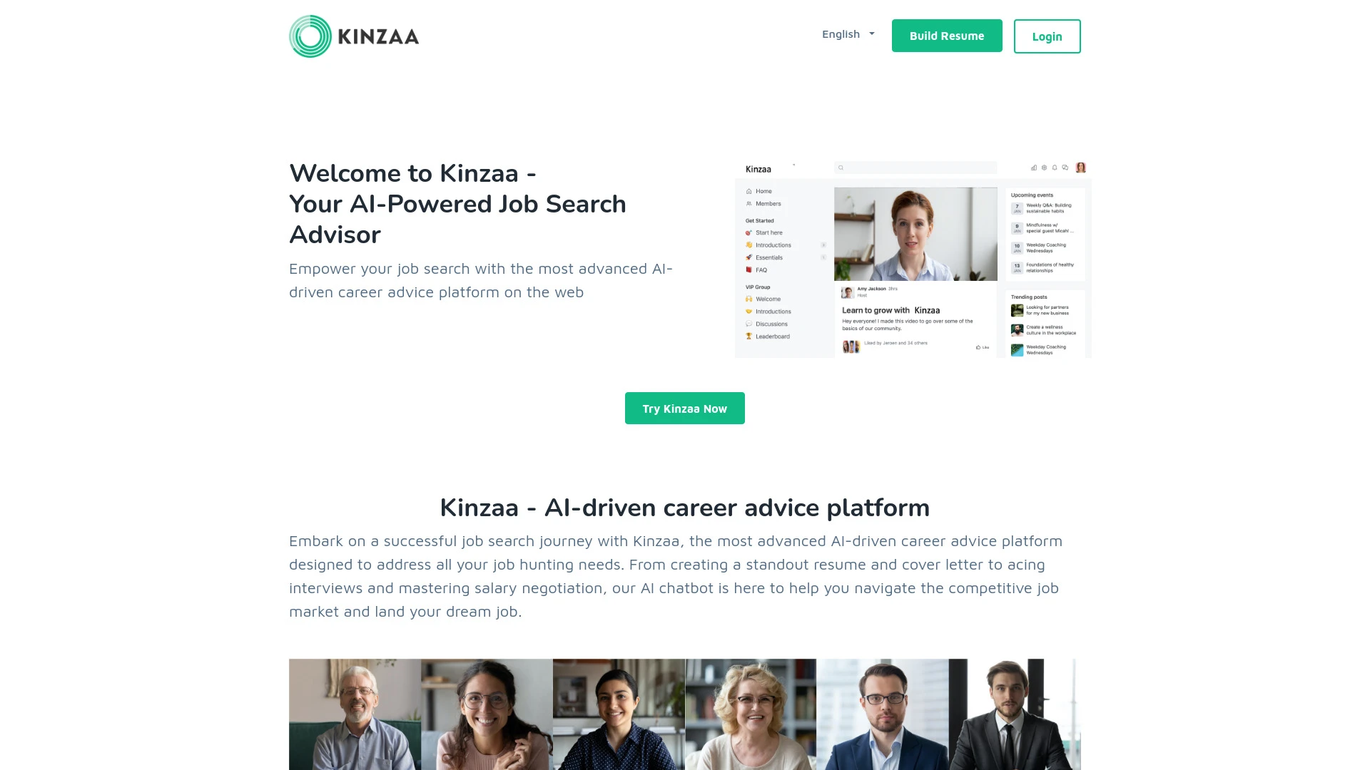 Kinzaa website preview