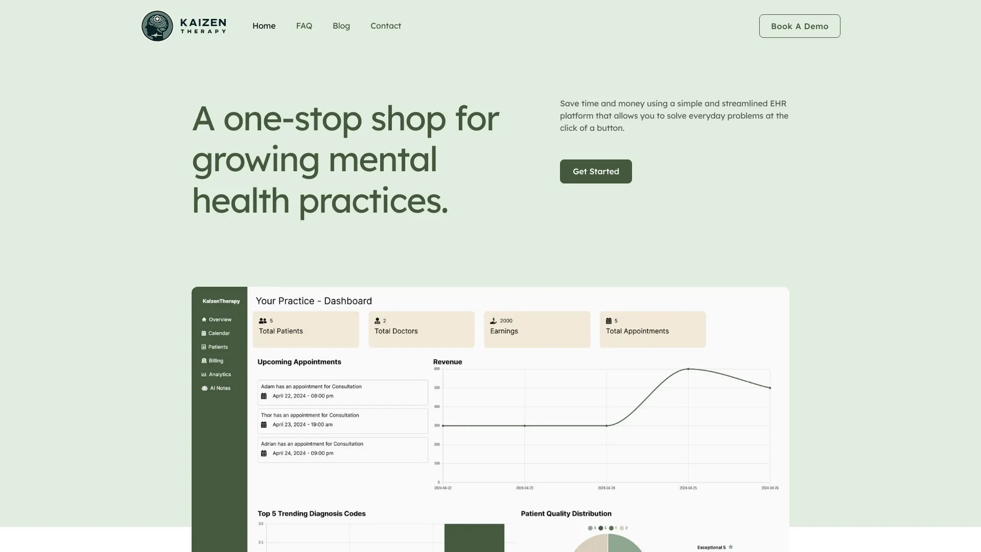 Kaizen Therapy website preview