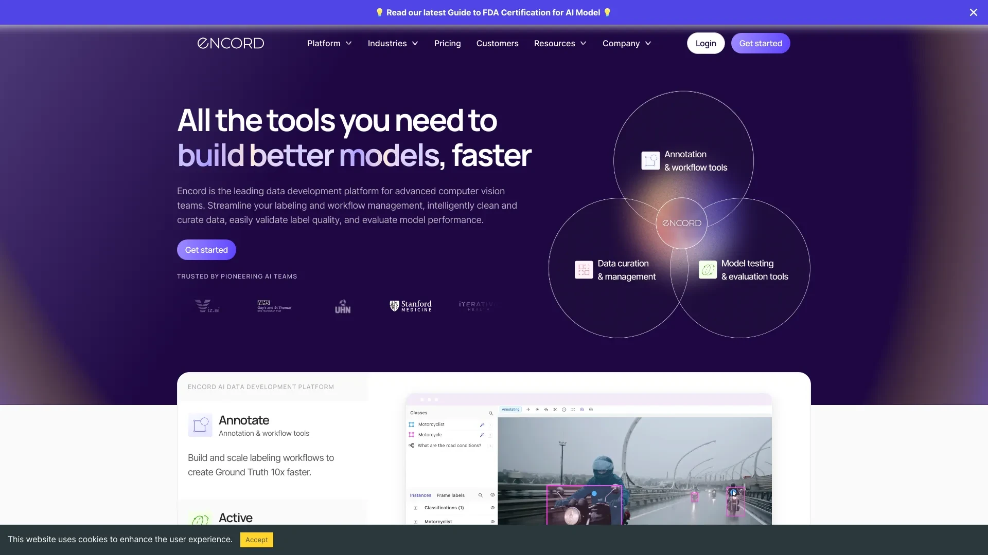 Encord website preview