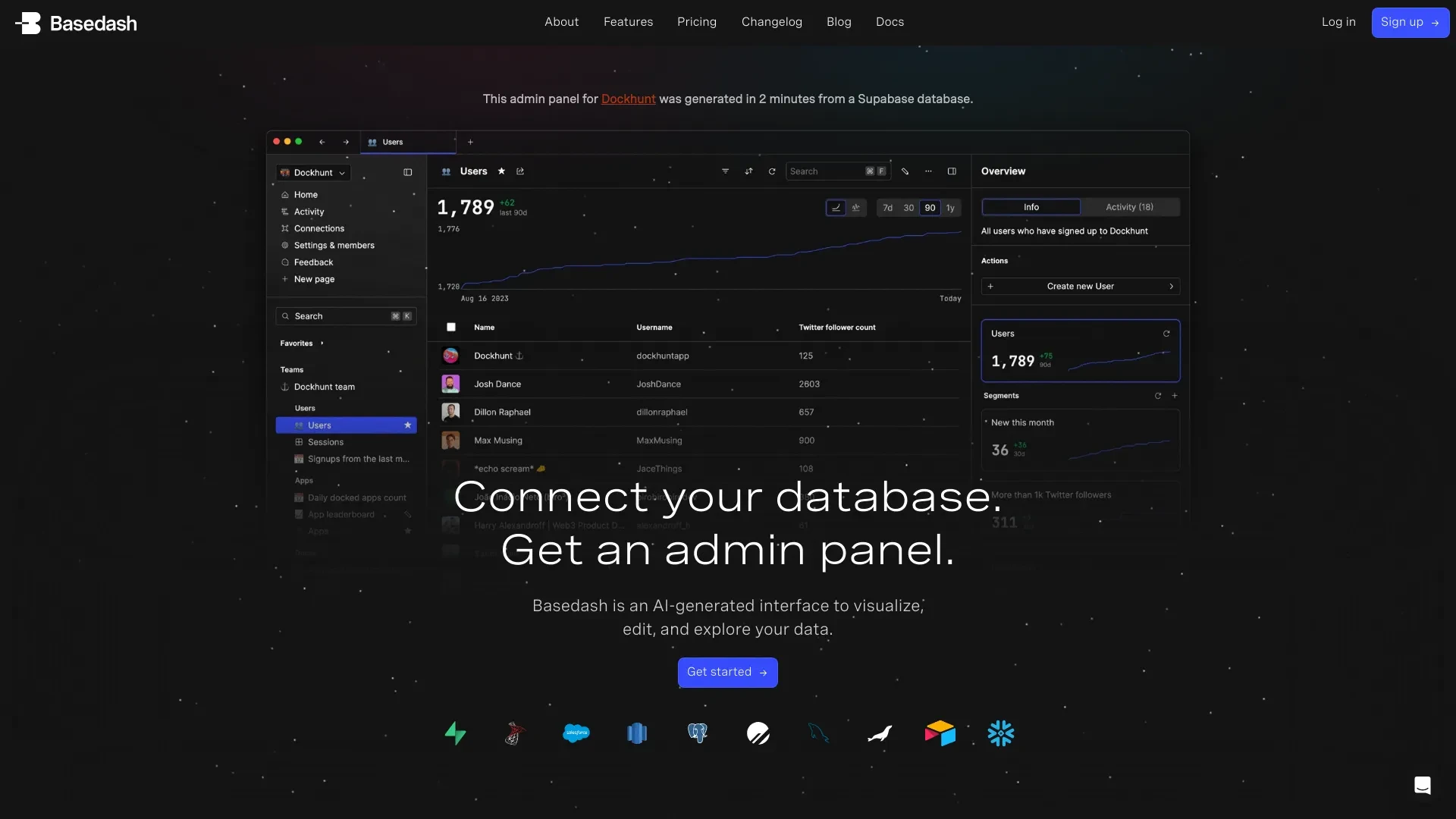 Basedash website preview