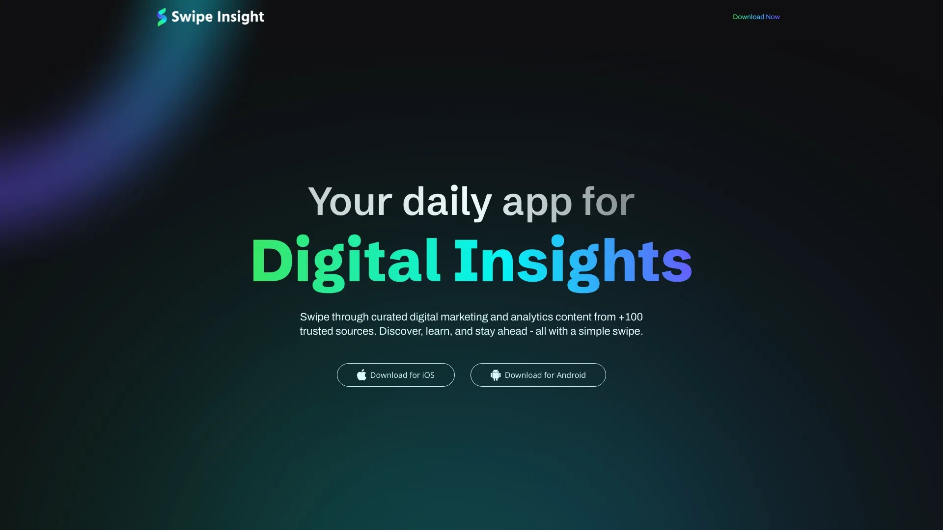 Swipe Insight website preview