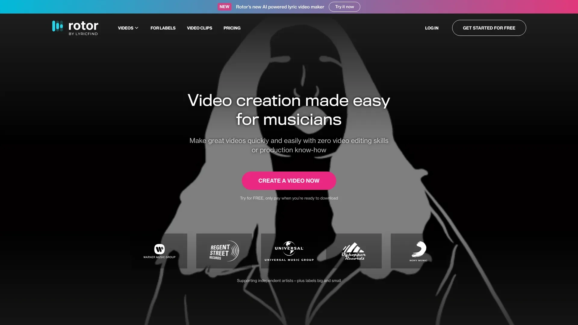 Rotor Videos website preview