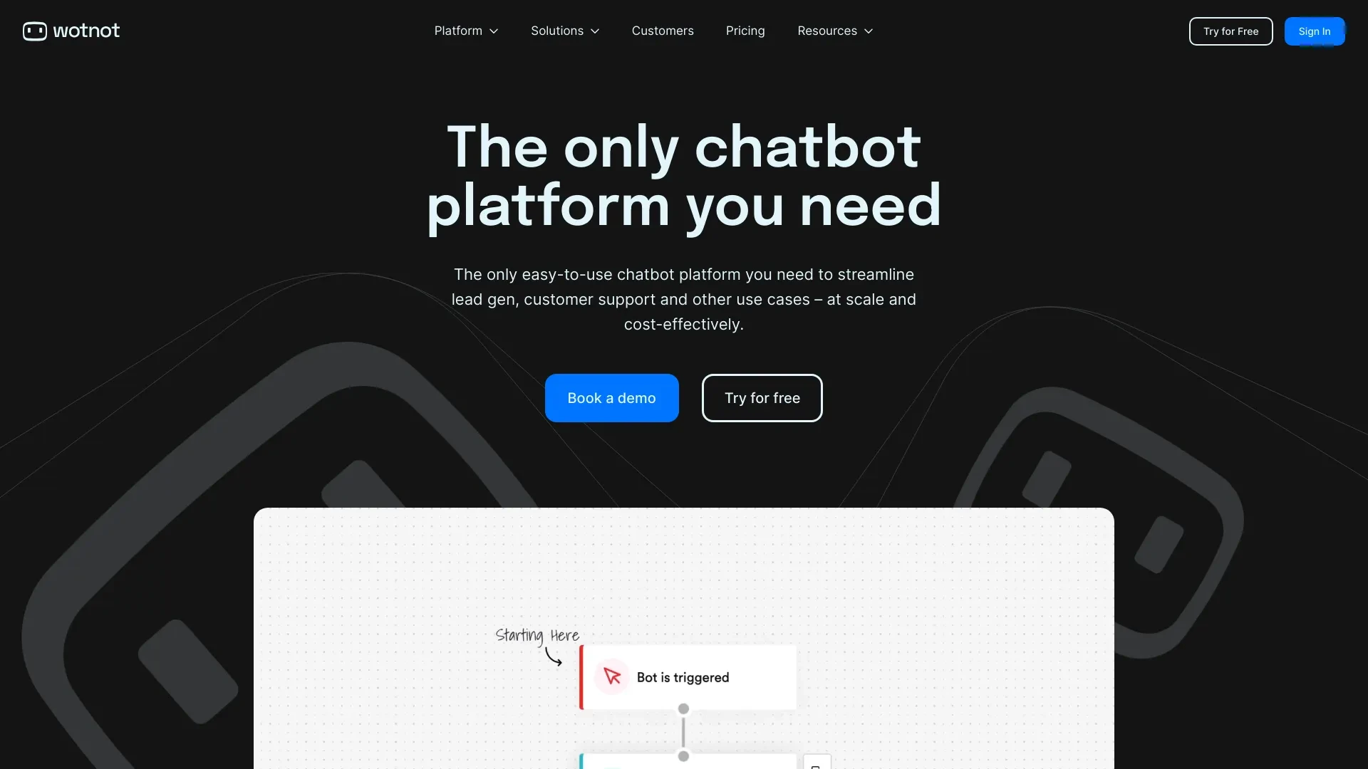 WotNot website preview