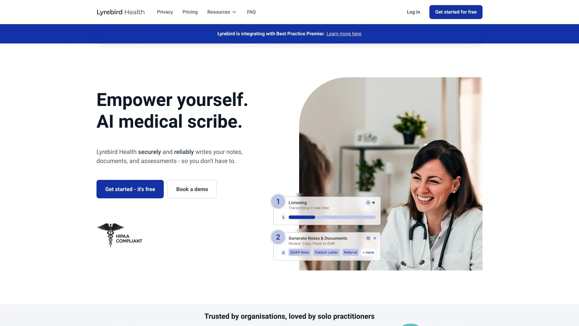 Lyrebird Health website preview