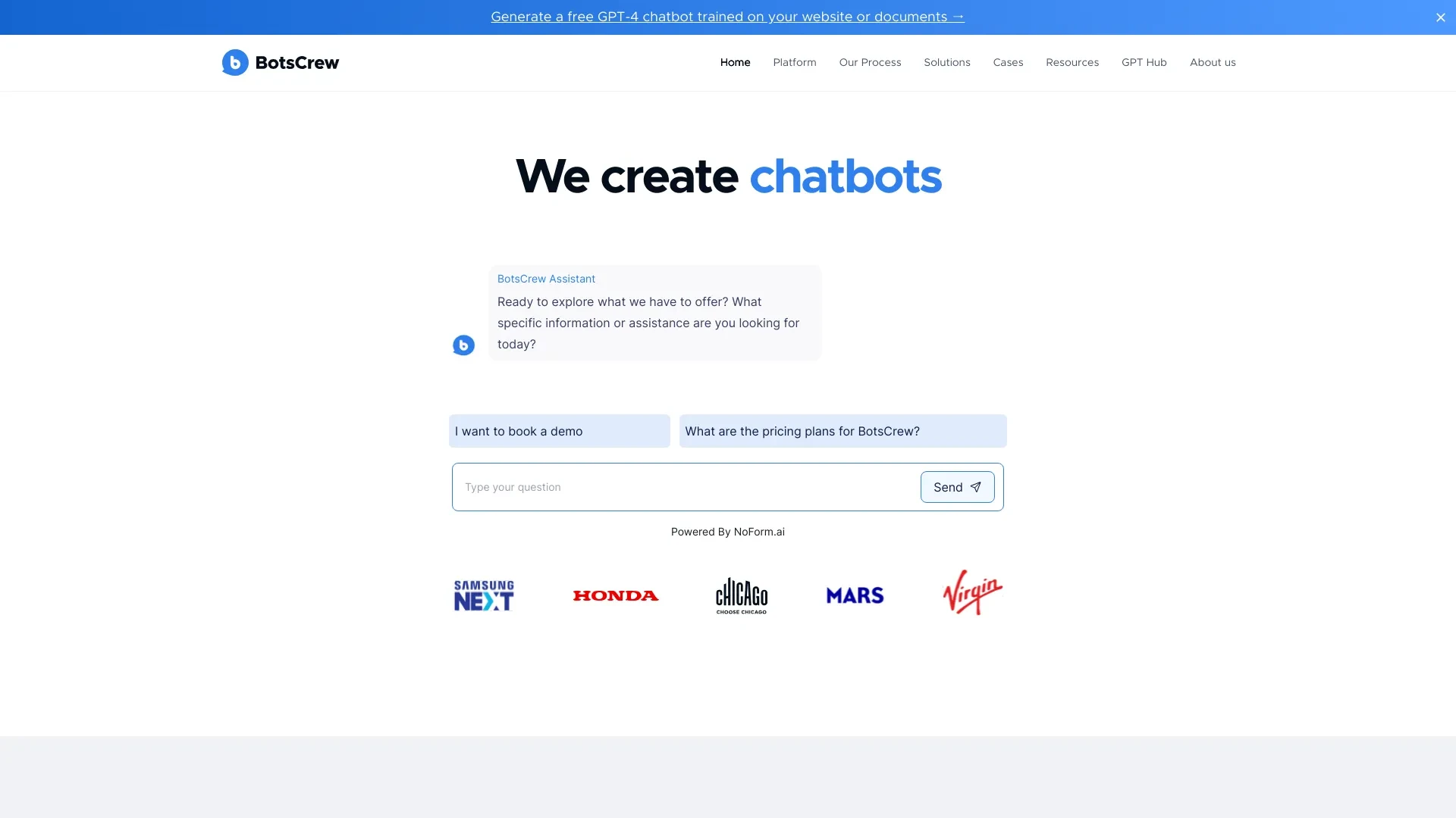 BotsCrew website preview