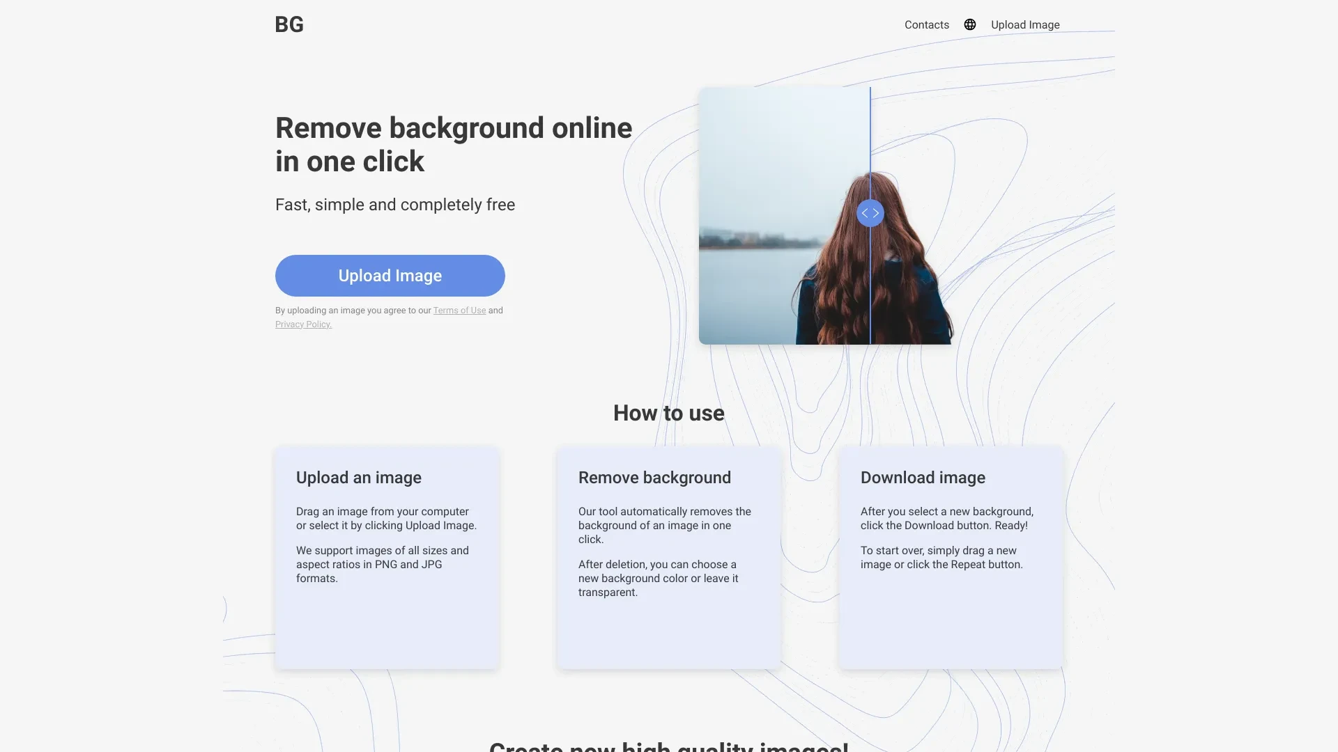 Remove Background website preview