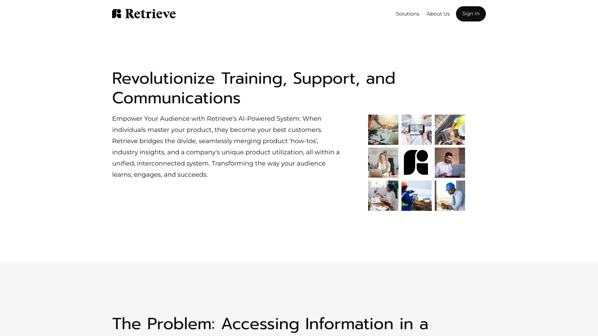 Retrieve Technologies, Inc. website preview