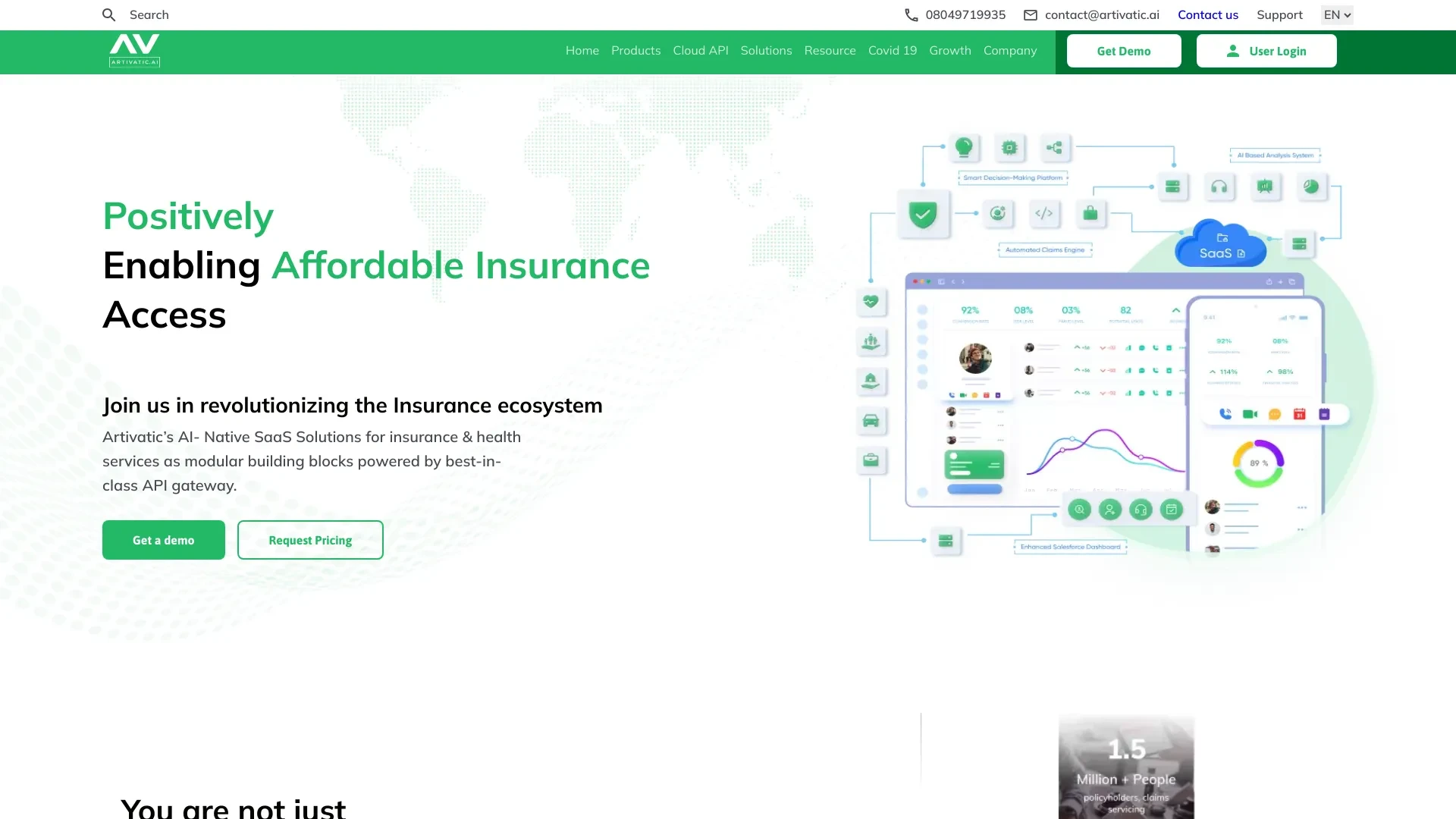 Artivatic website preview