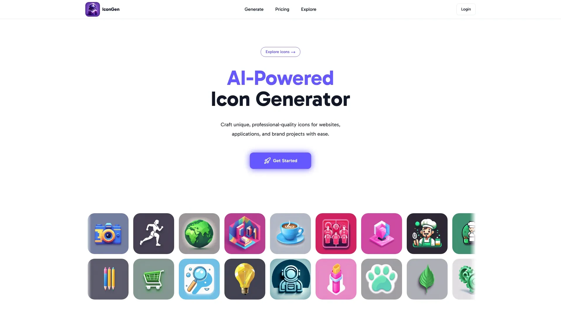 IconGenerate.com website preview