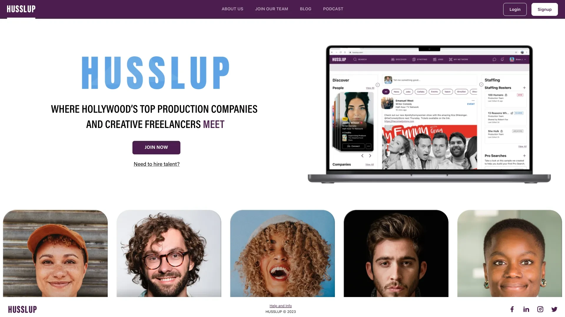 HUSSLUP website preview