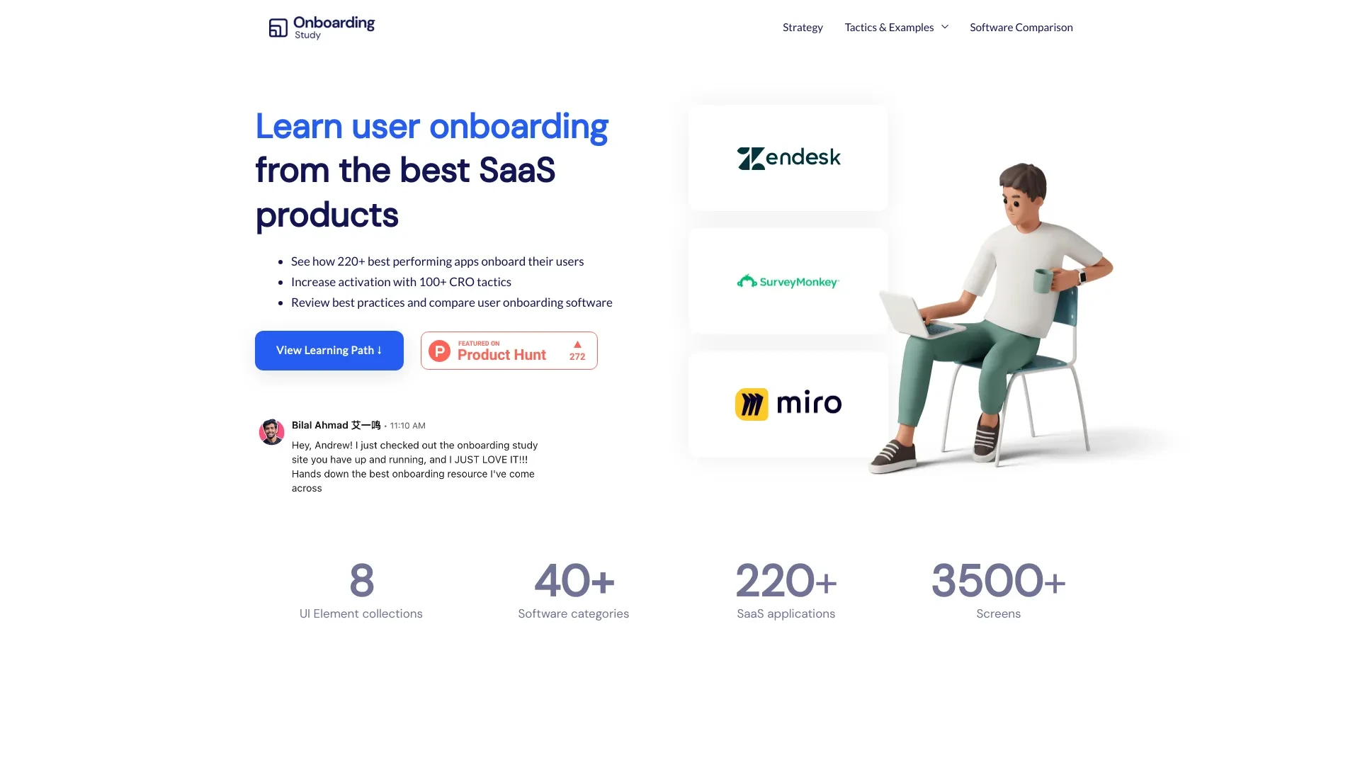 Onboarding Study website preview