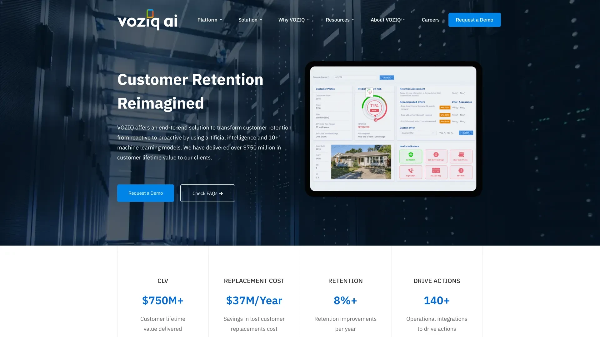 VOZIQ AI website preview