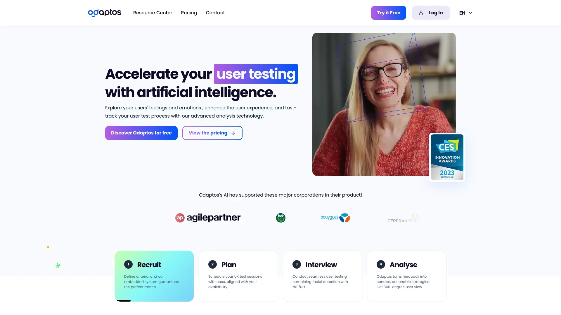 Odaptos website preview