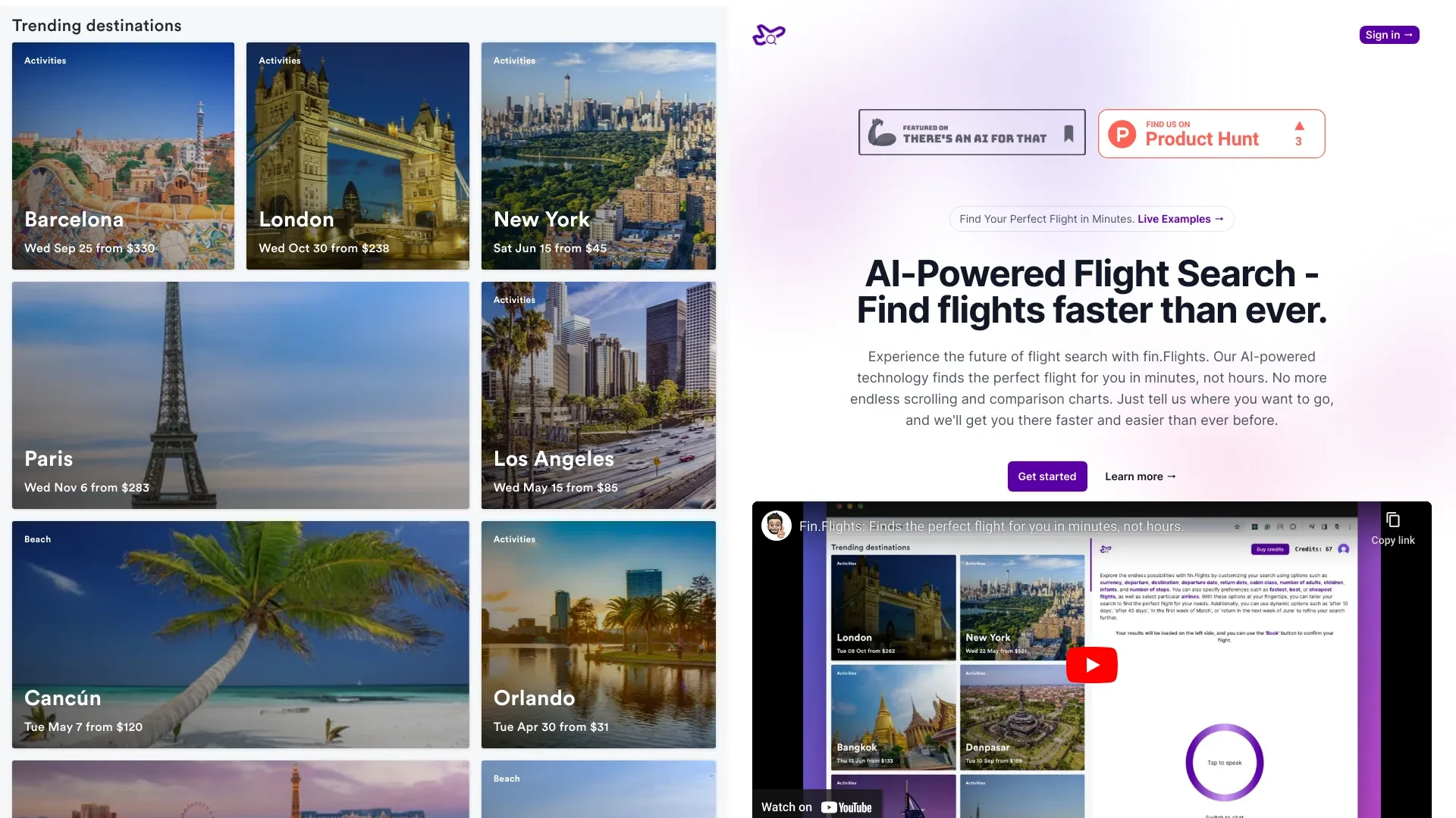 fin.flights website preview