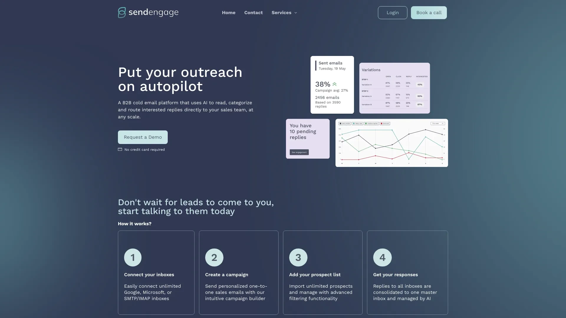 SendEngage website preview