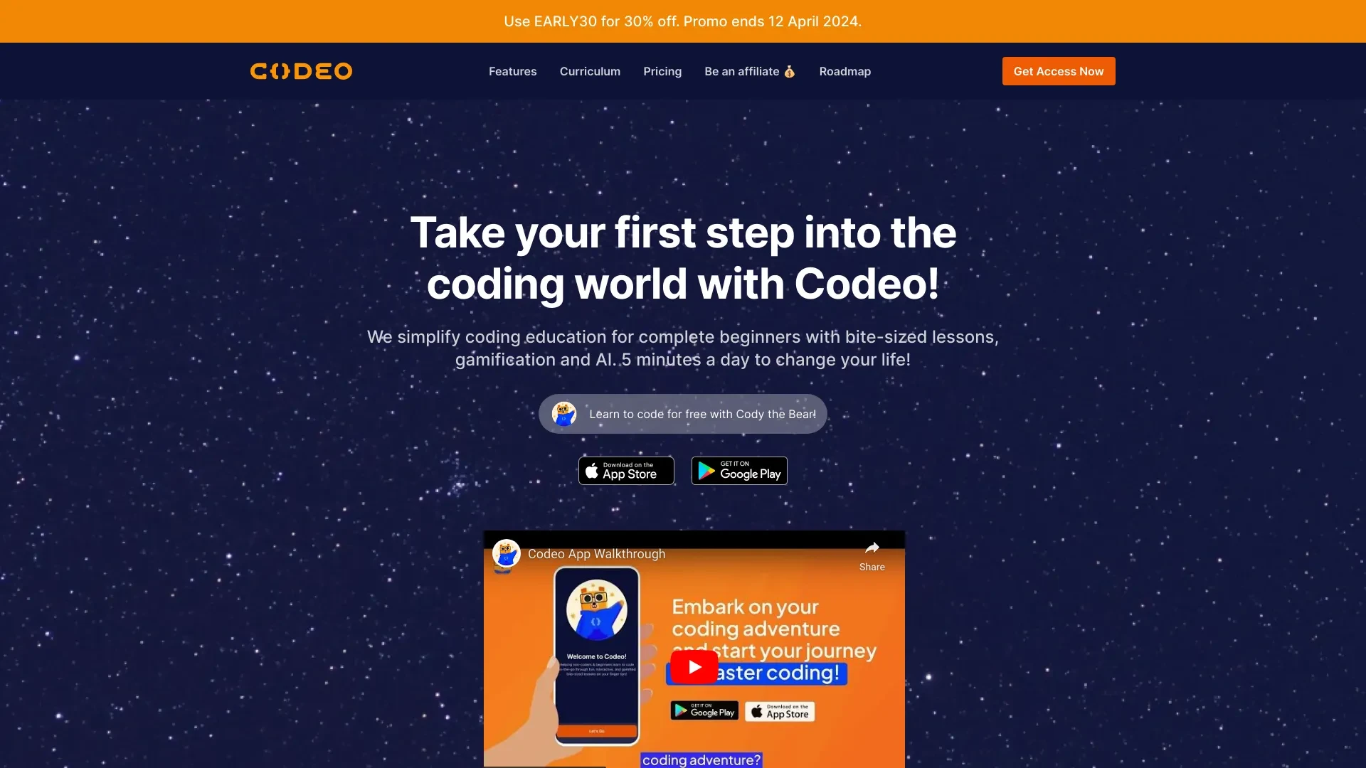 Codeo website preview