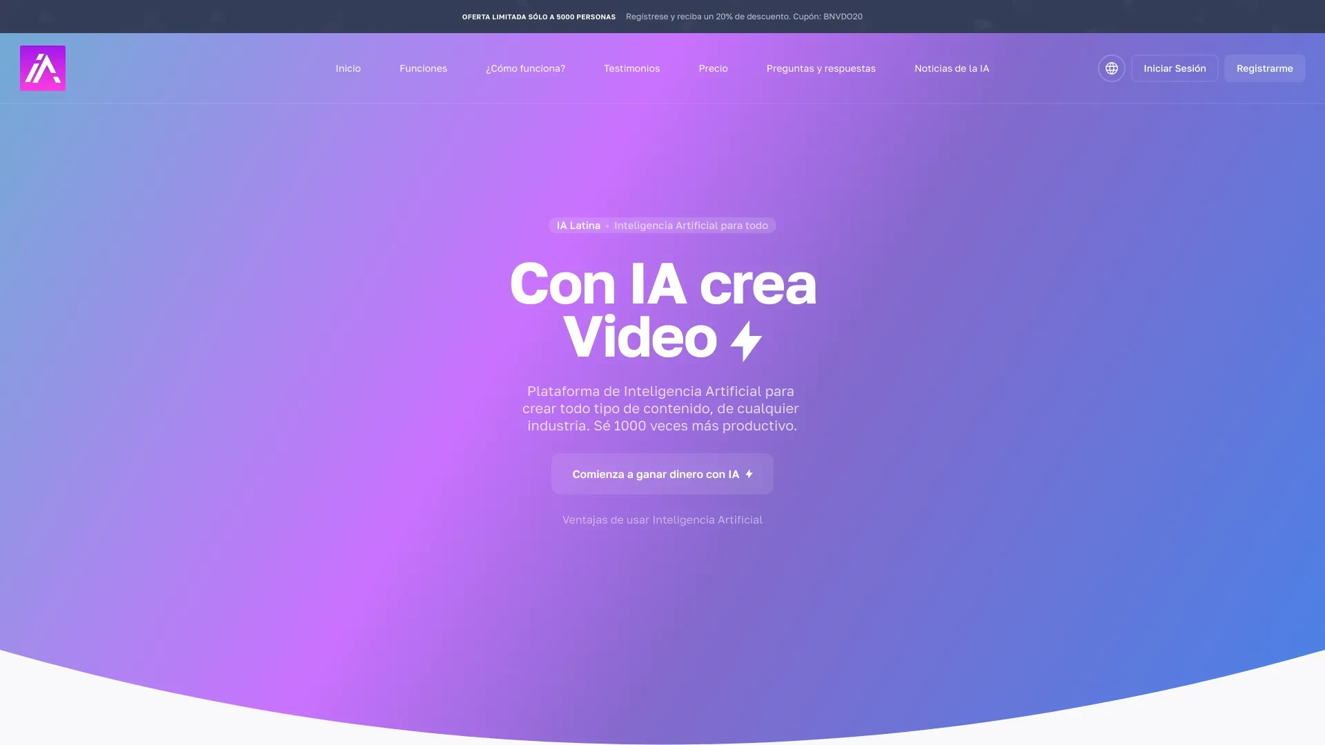 IA Latina website preview